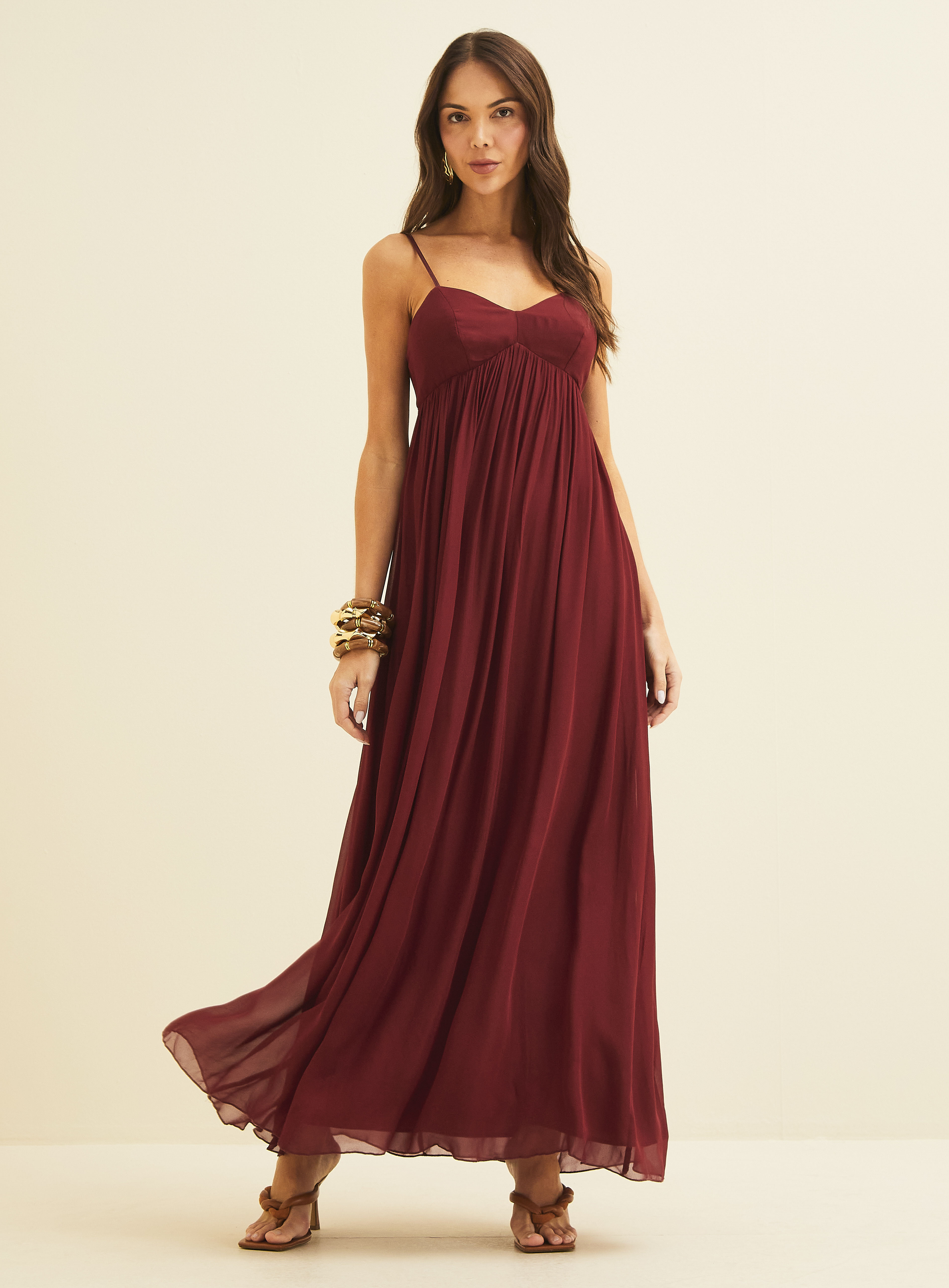 VESTIDO FORUM M BORDO GIA
