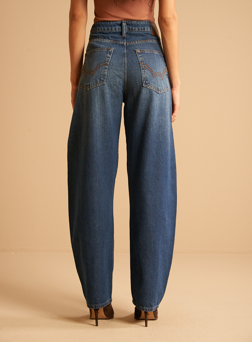CALÇA JEANS BARREL 40 INDIGO
