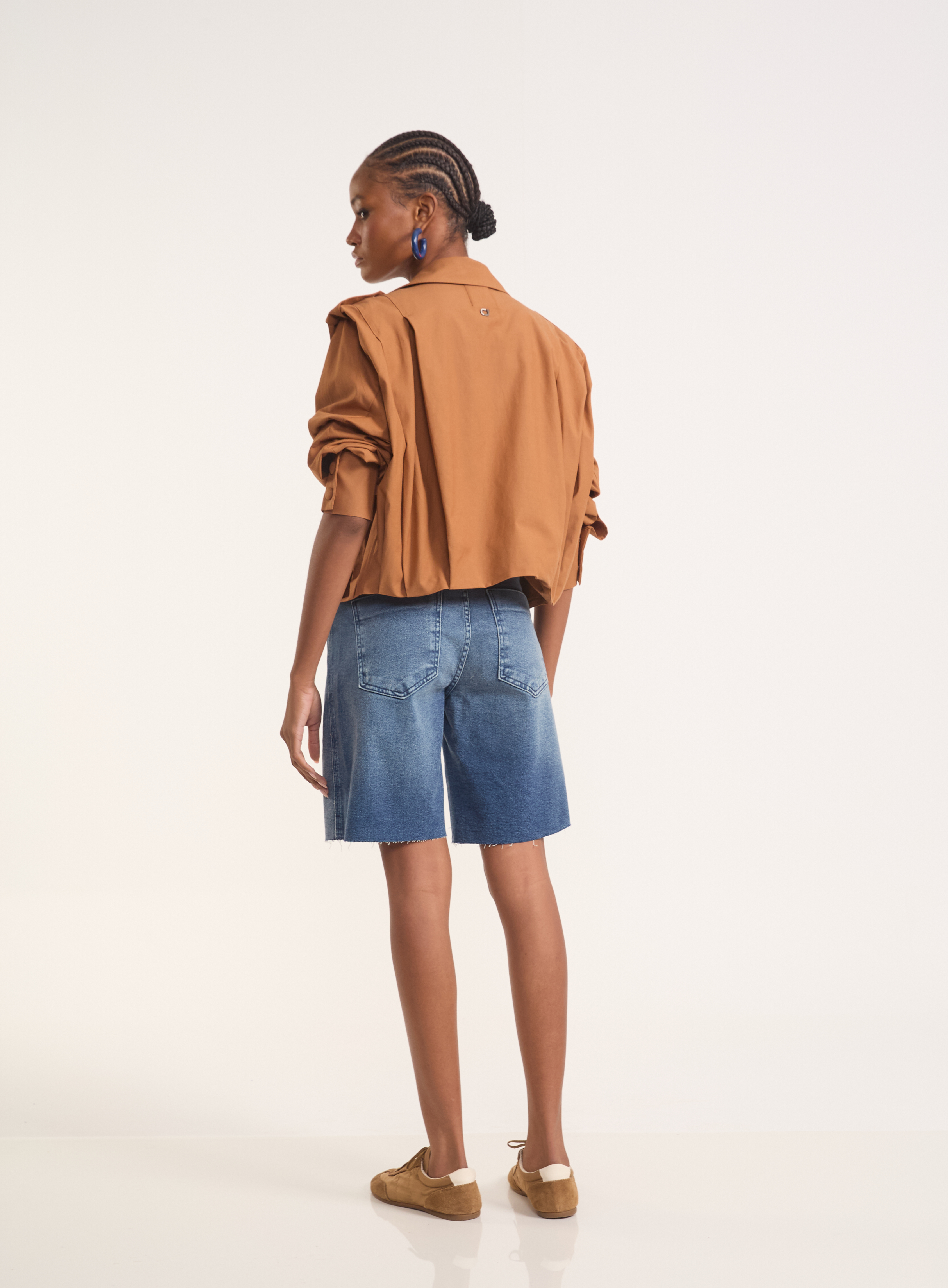 BERMUDA JEANS CANCUN STRETCH 38 INDIGO