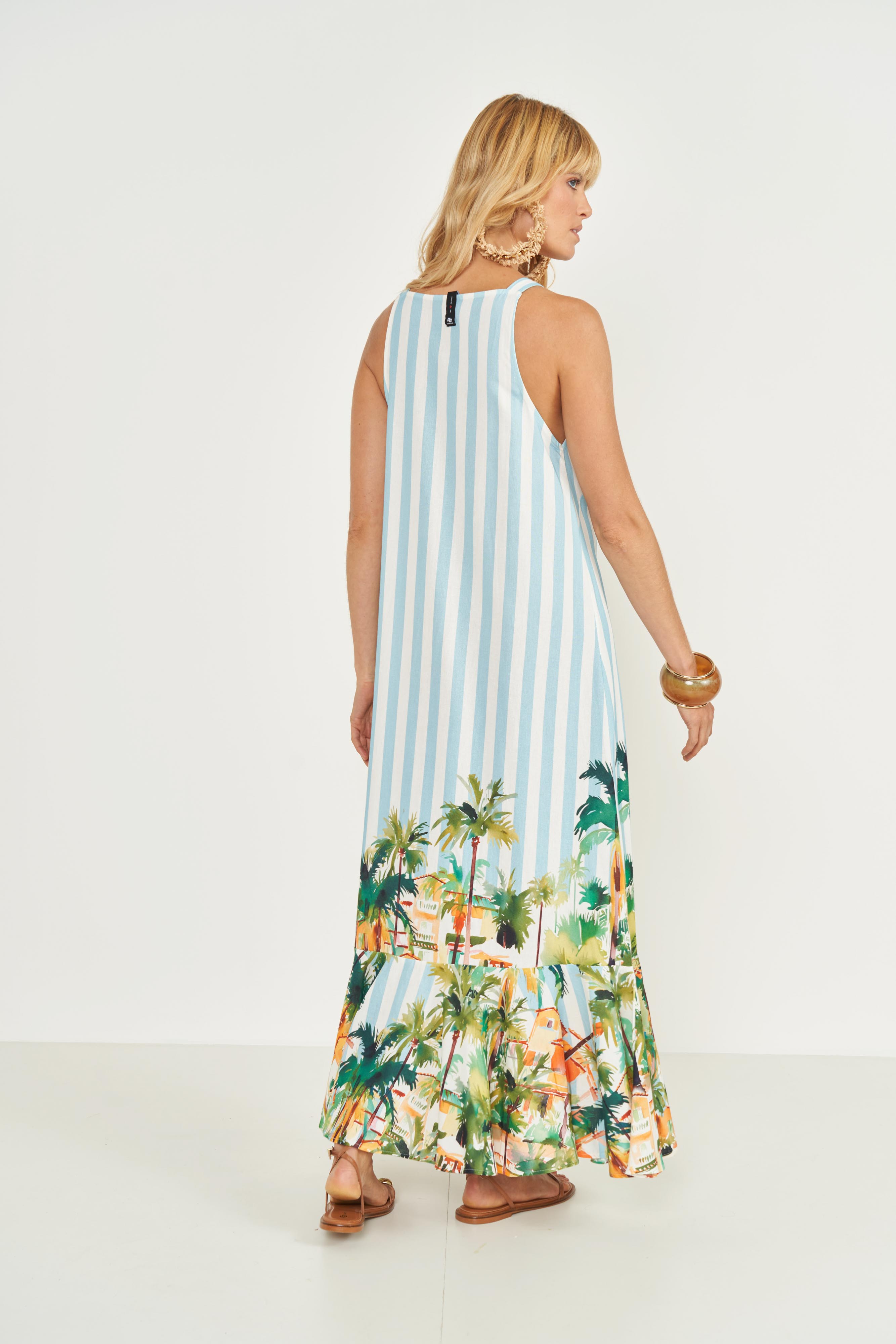 VESTIDO LINHO ESTAMPADO M LITORAL II
