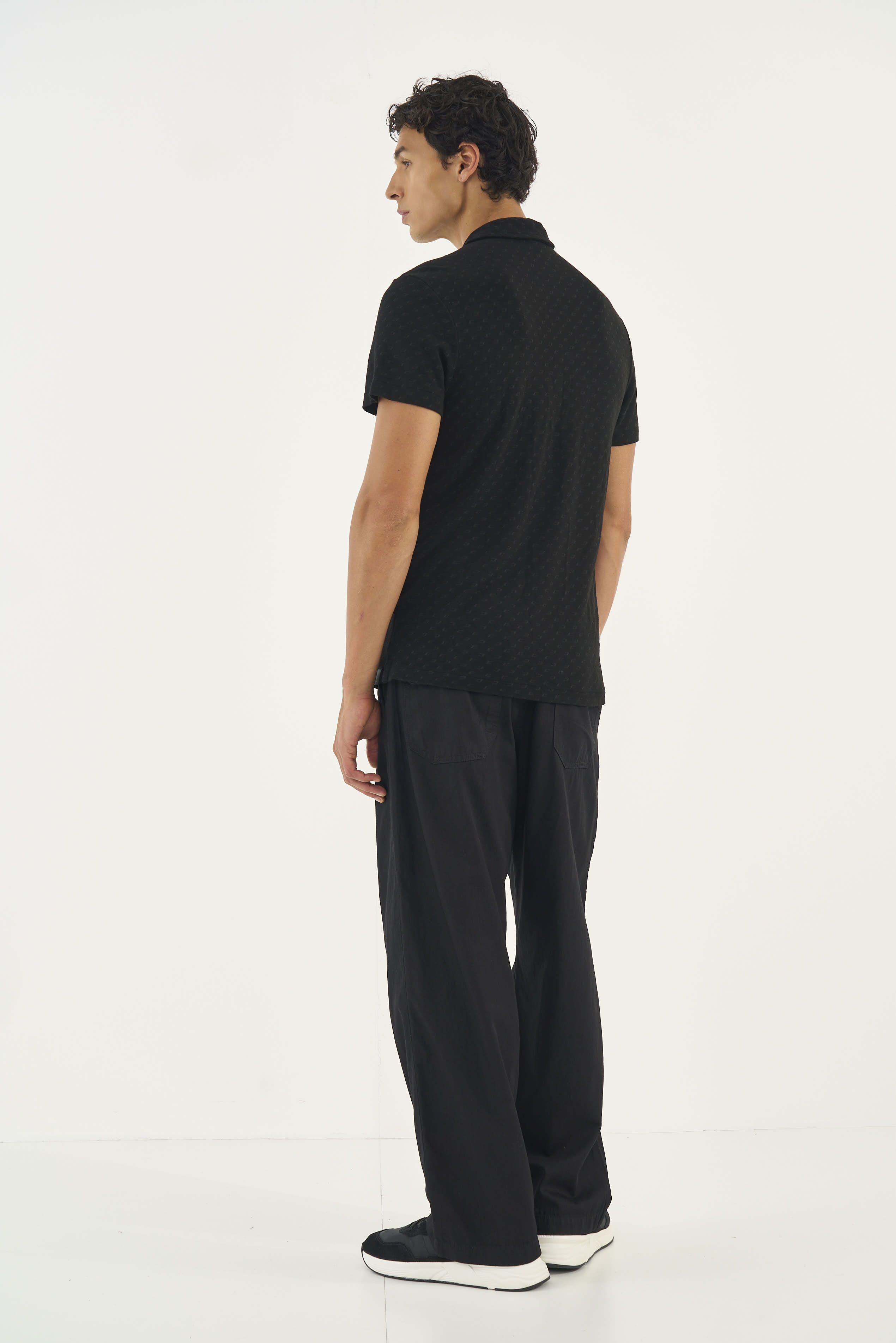 POLO JACQUARD GG PRETO