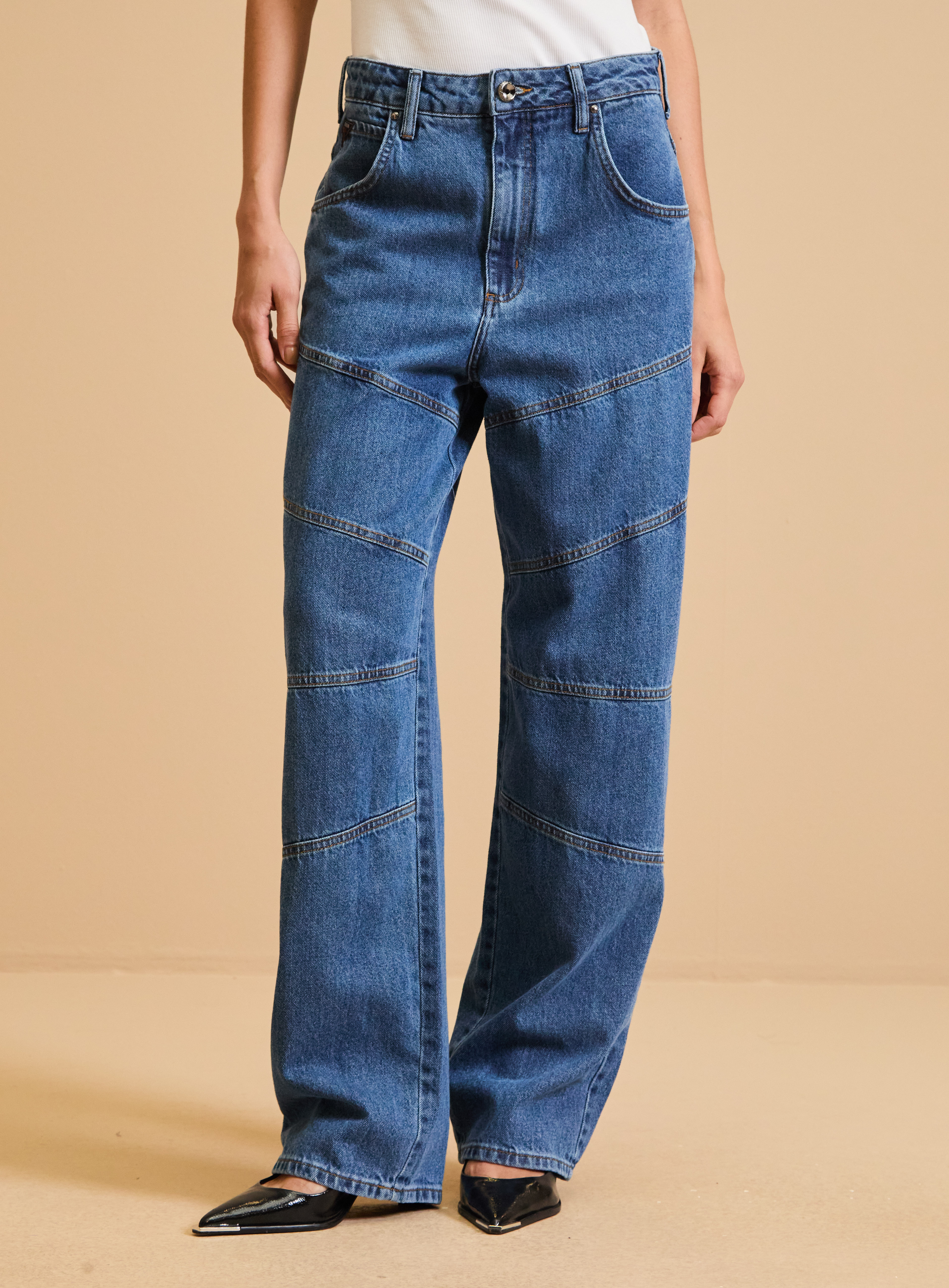 CALÇA JEANS OVERSIZE 36 INDIGO