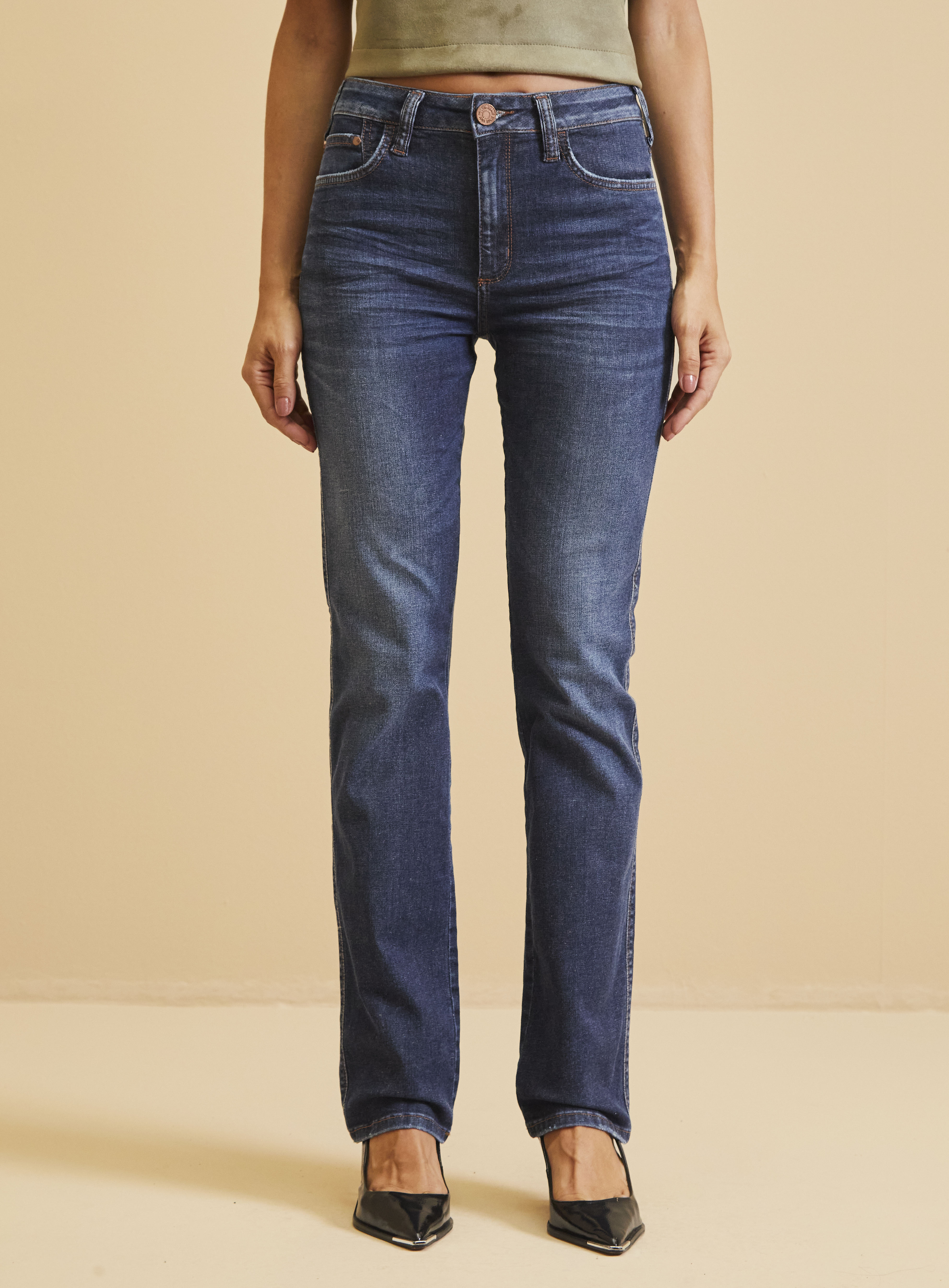 CALÇA JEANS MARISA 2 SLIM 38 INDIGO