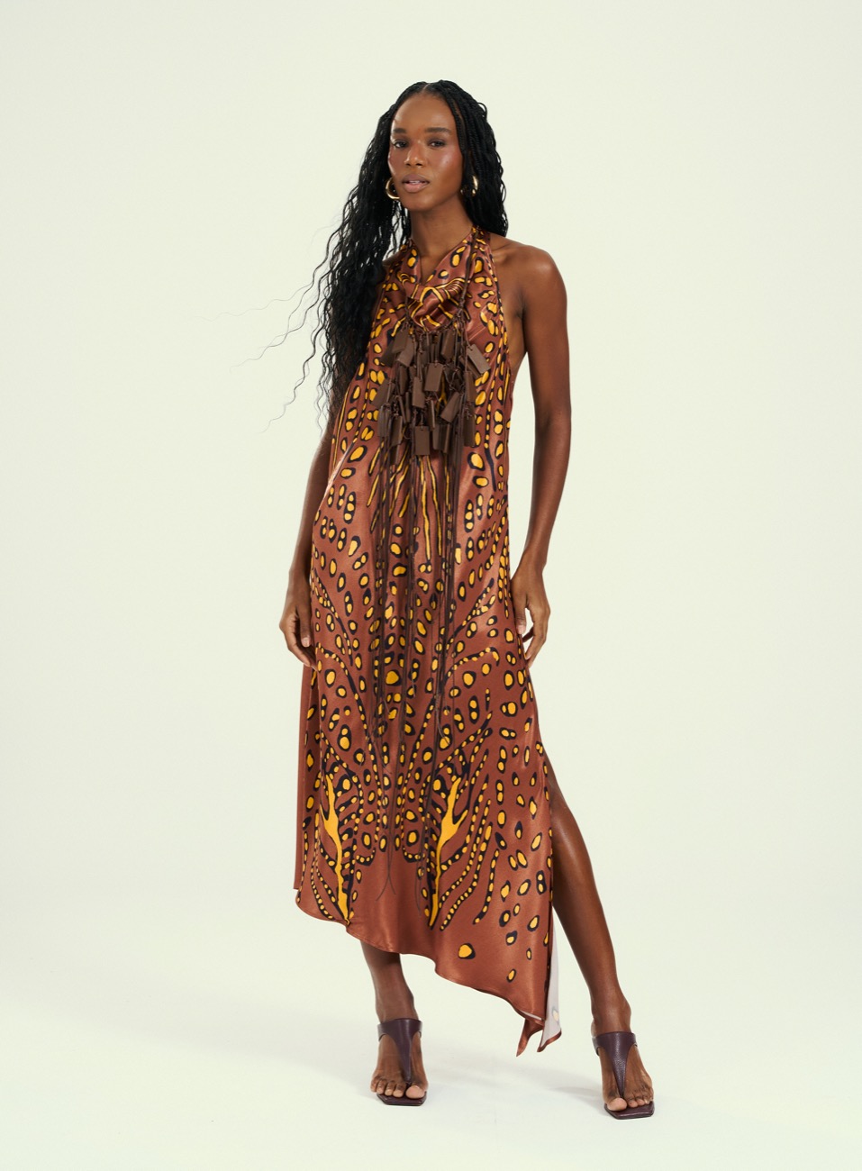 VESTIDO ESTAMPADO GG GOLDEN JUNGLE