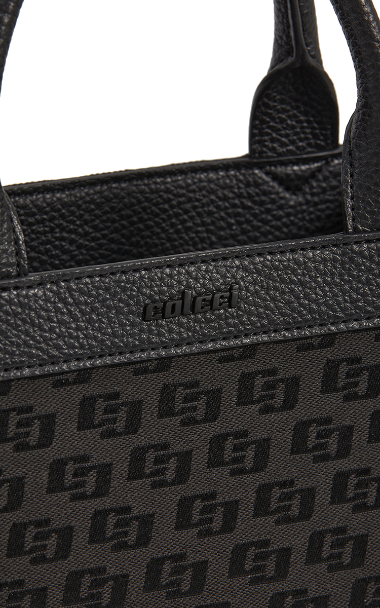 BOLSA COLCCI FEM TOTE JACQUARD U CARAMELO