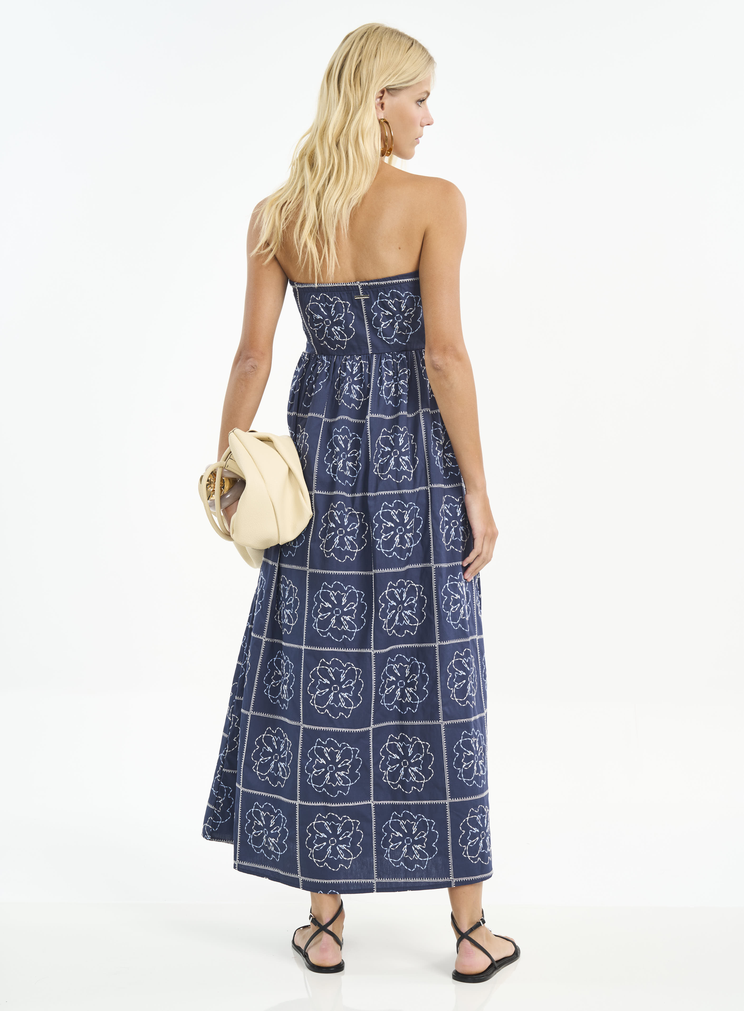 VESTIDO BORDADO M AZUL/OFF