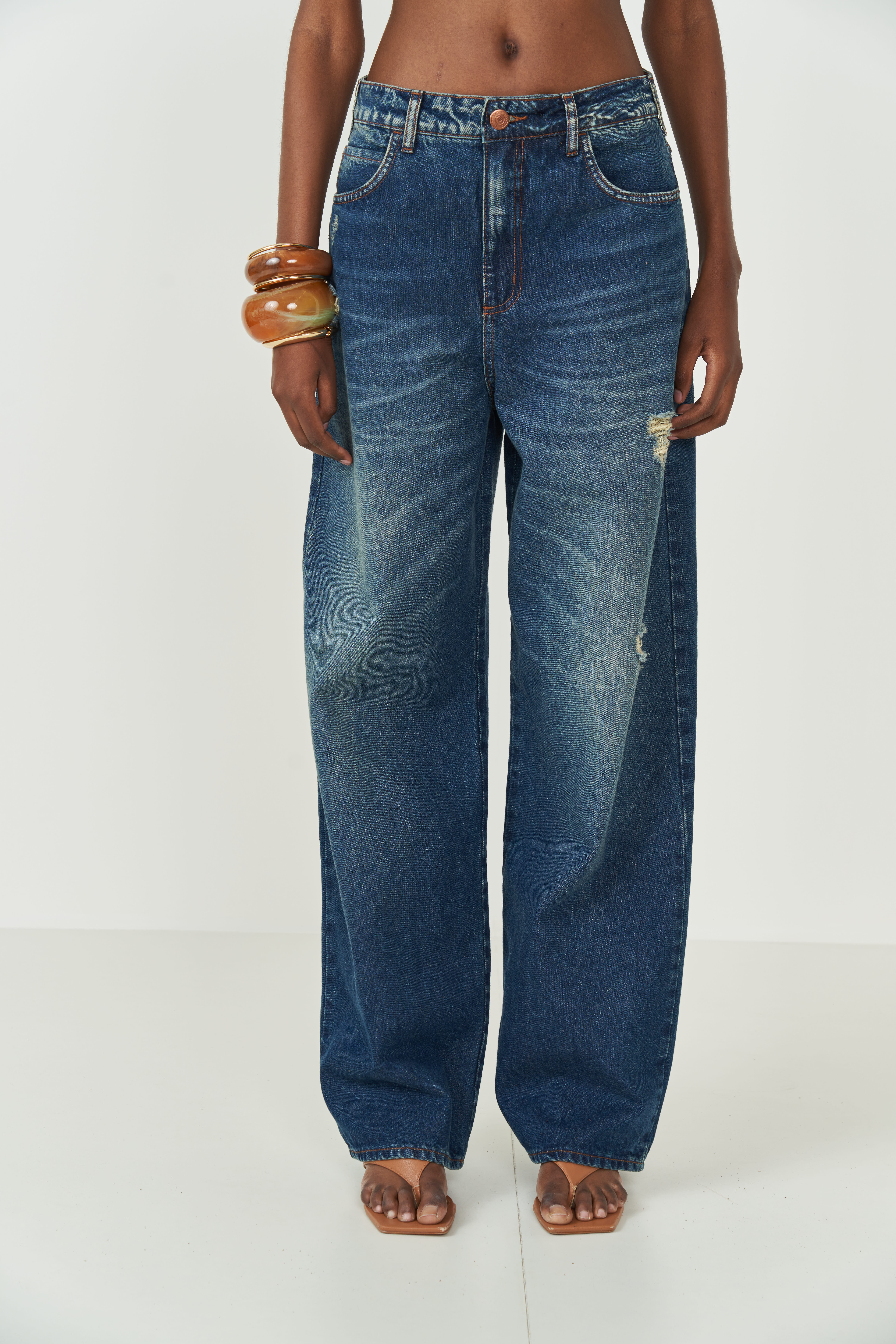 CALÇA JEANS BRUNA LOW 40 INDIGO
