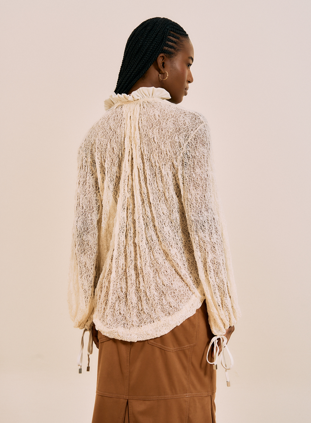 BLUSA RENDA P BEGE ITALIAN