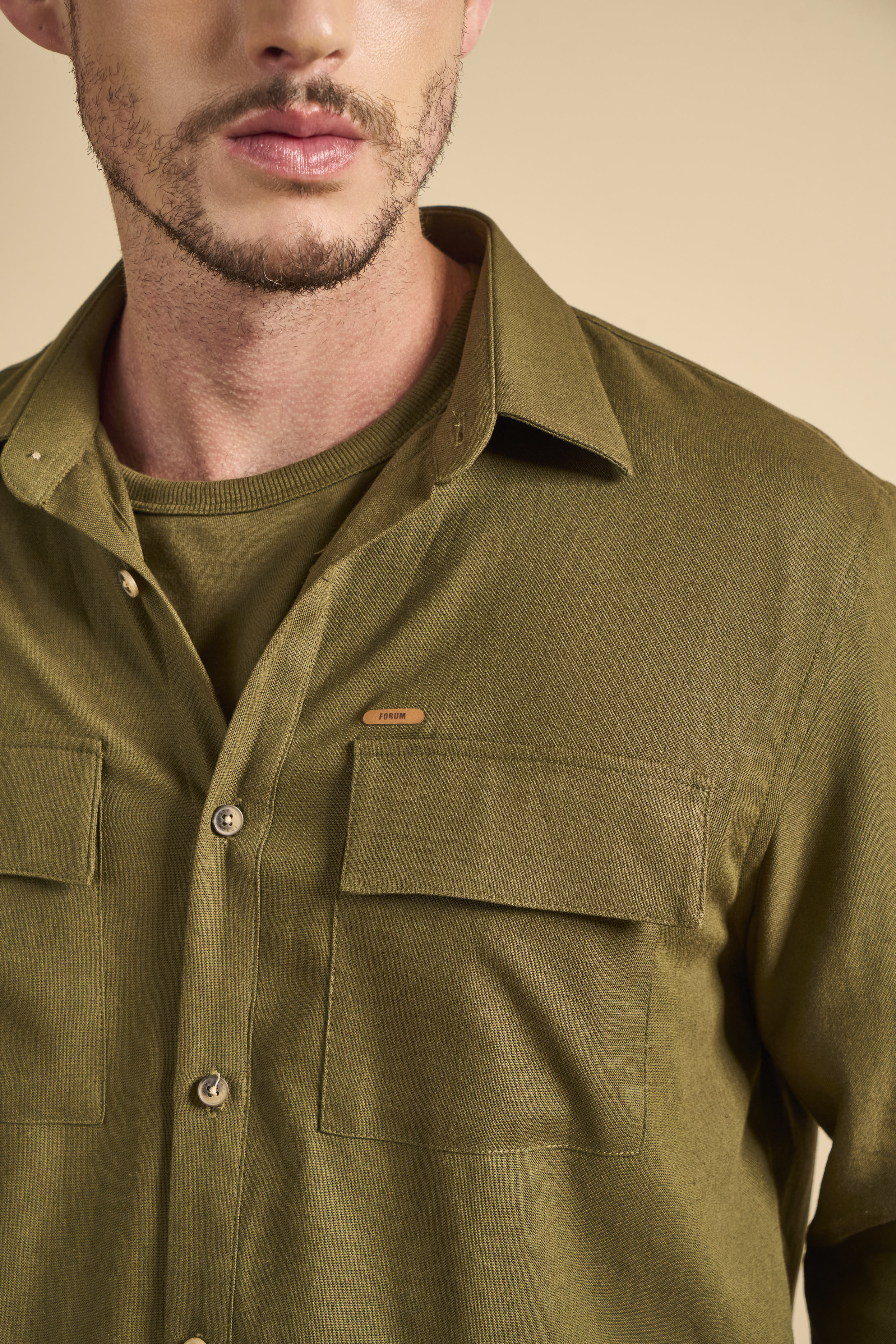 CAMISA LINHO RELAX M VERDE SAP