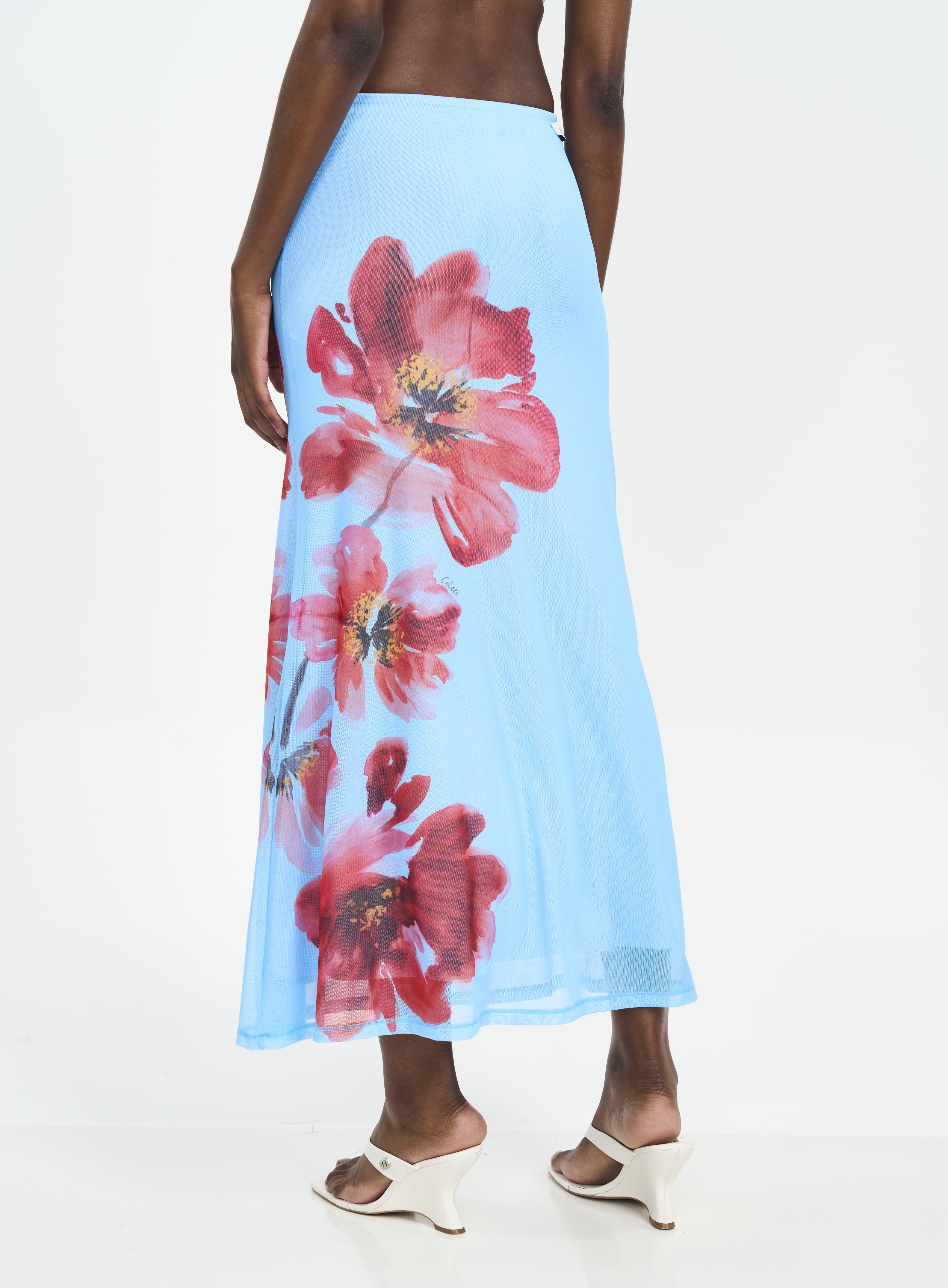 SAIA TULE ESTAMPADO P AZUL