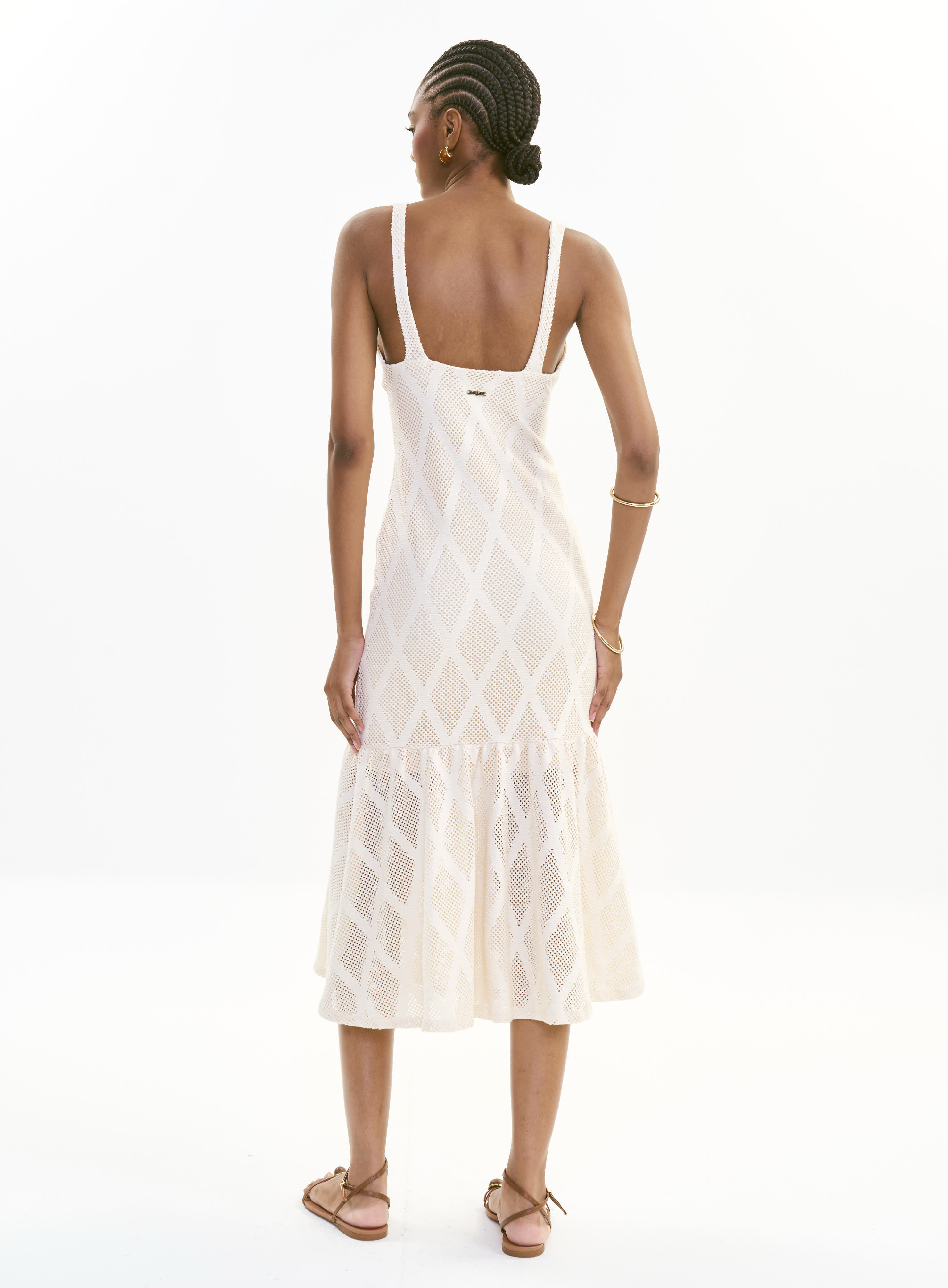 VESTIDO COLCCI PP BEGE AFFOGATO