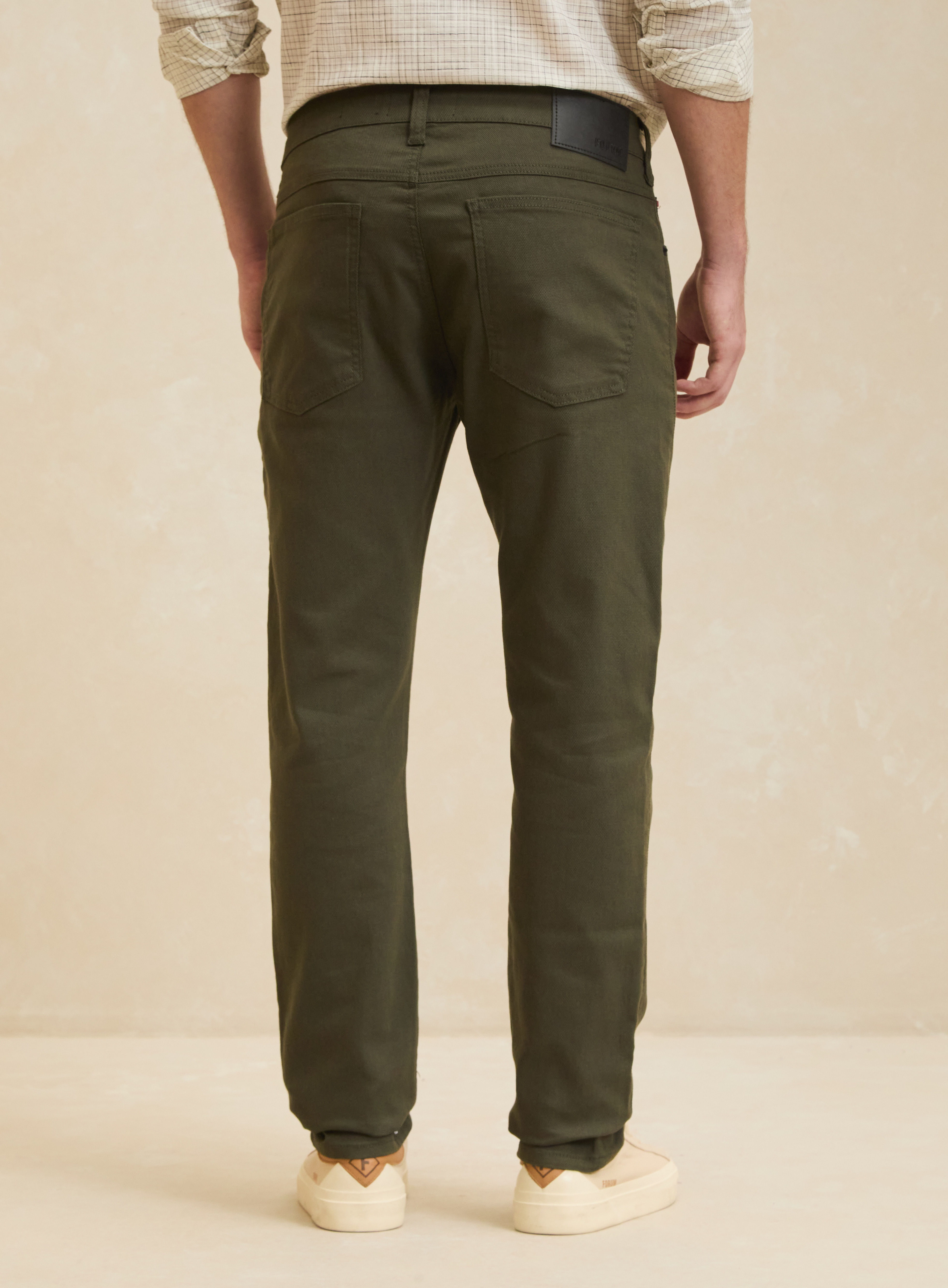 CALÇA SARJA PAUL SLIM 38 VERDE TARMAC
