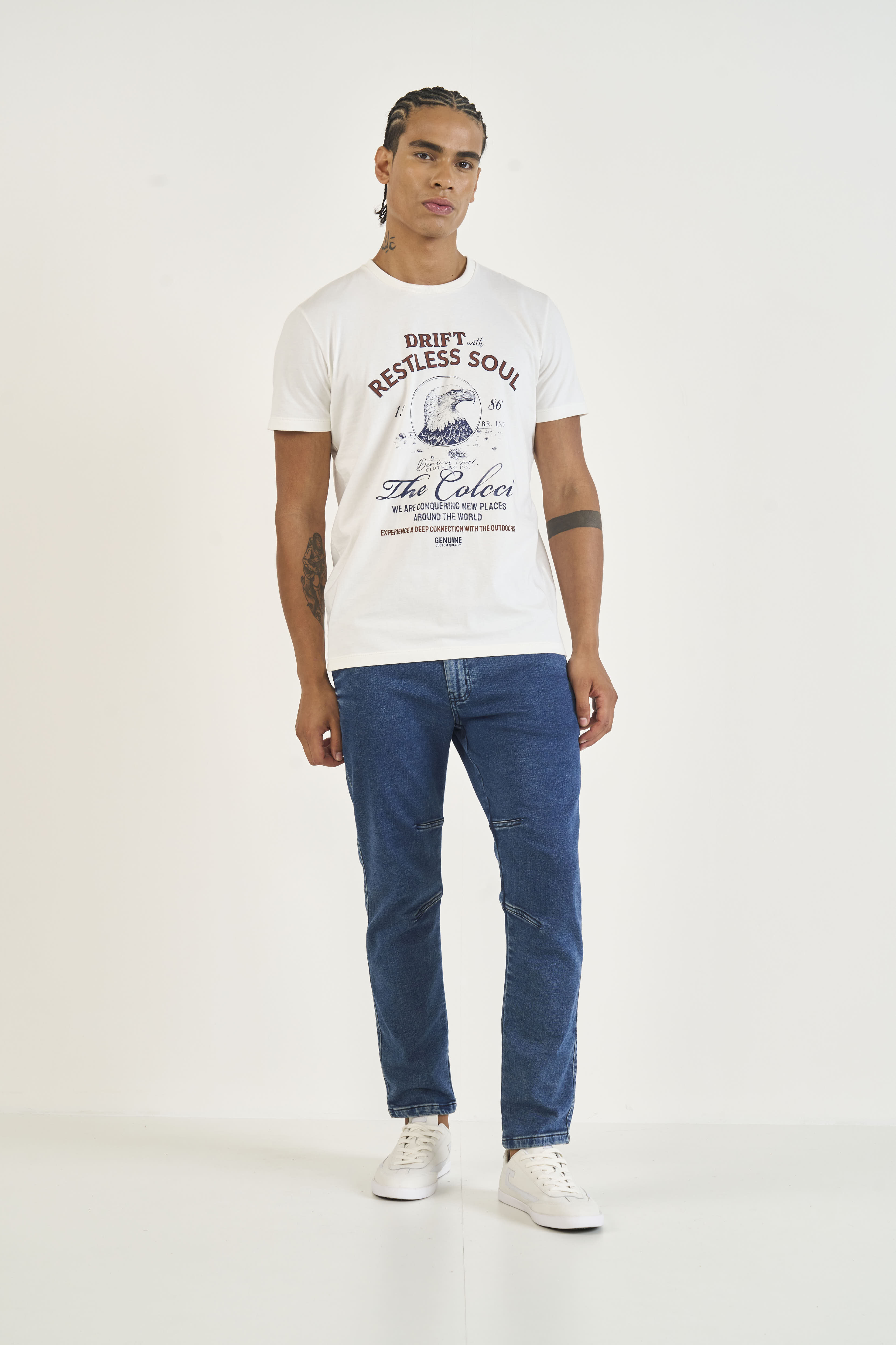 CALÇA JEANS NEW CHINO 42 INDIGO