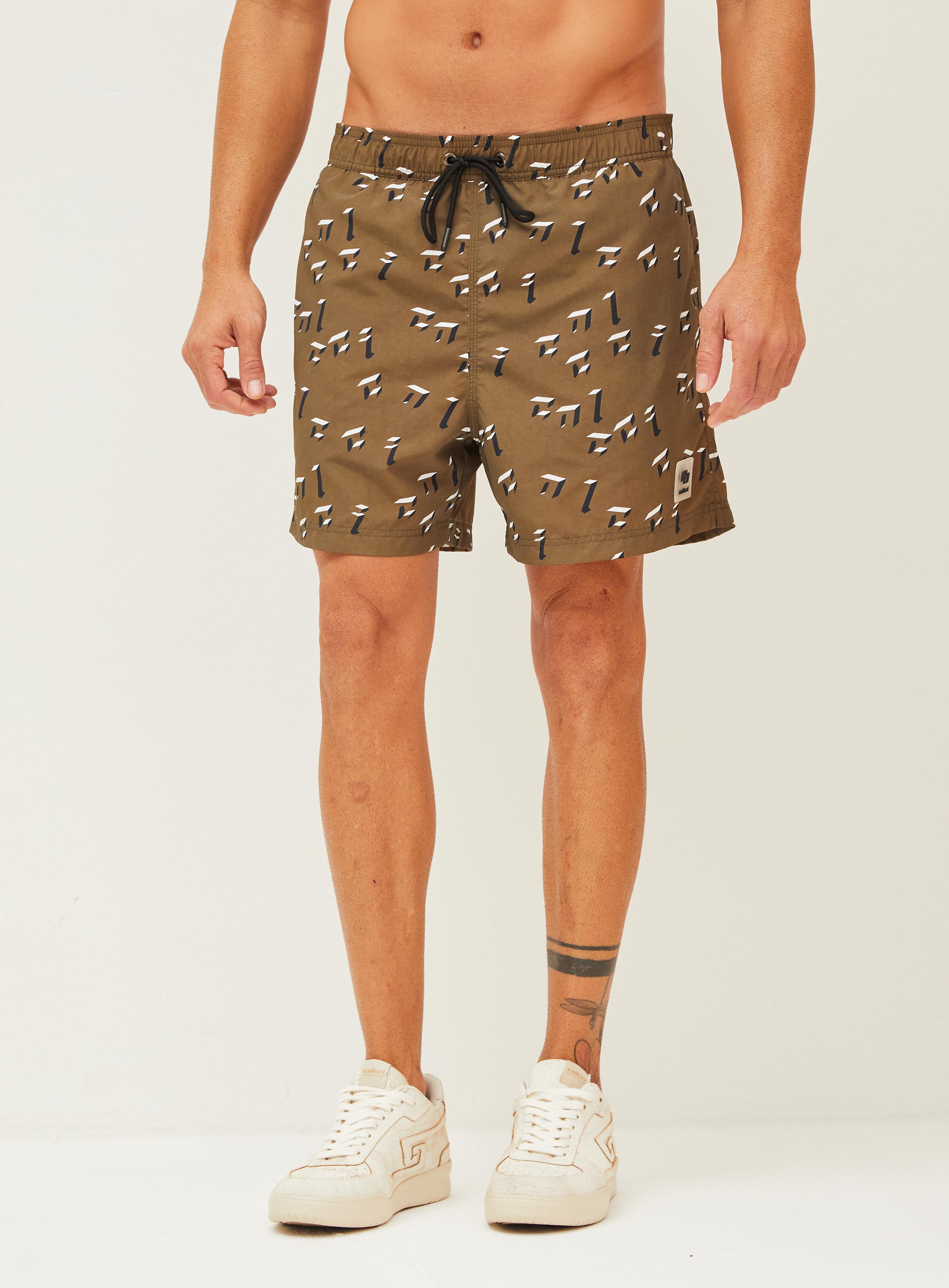 BEACHSHORT ESTAMPADO M LOGO GEOMÉTRICO