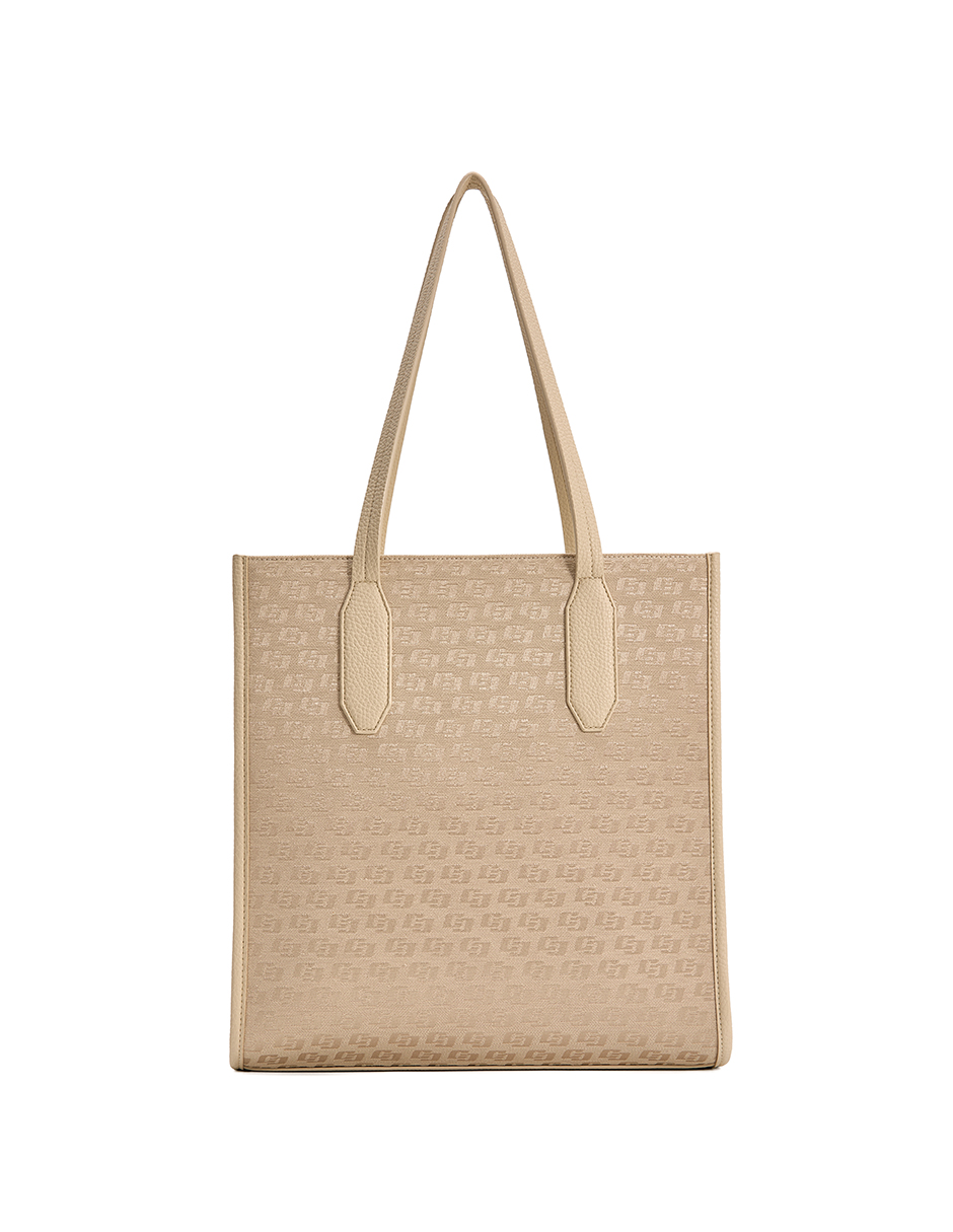BOLSA COLCCI FEM SHOP BAG JACQUARD U CARAMELO