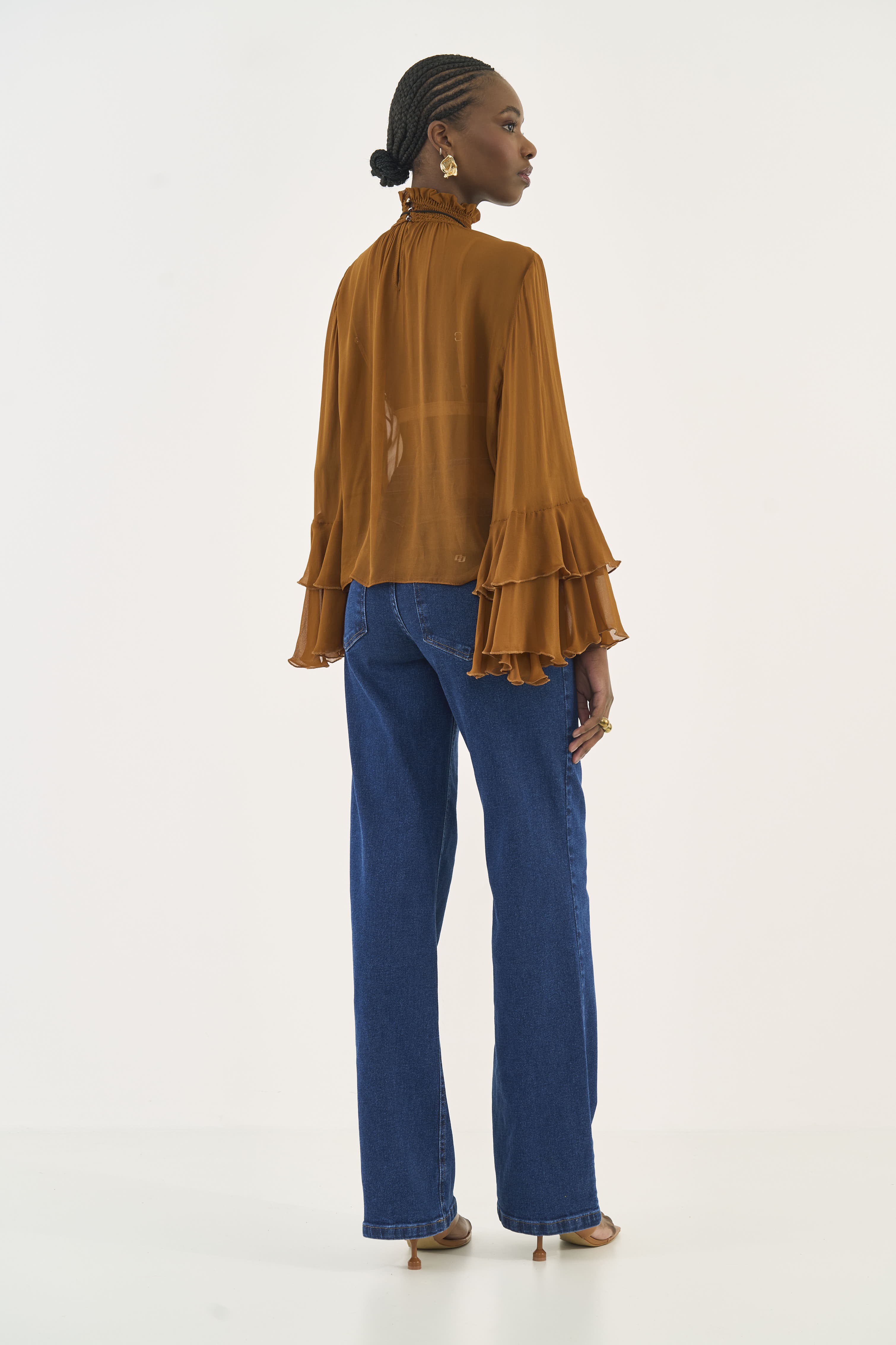 CALÇA JEANS JULIETTE COM LENÇO 44 INDIGO