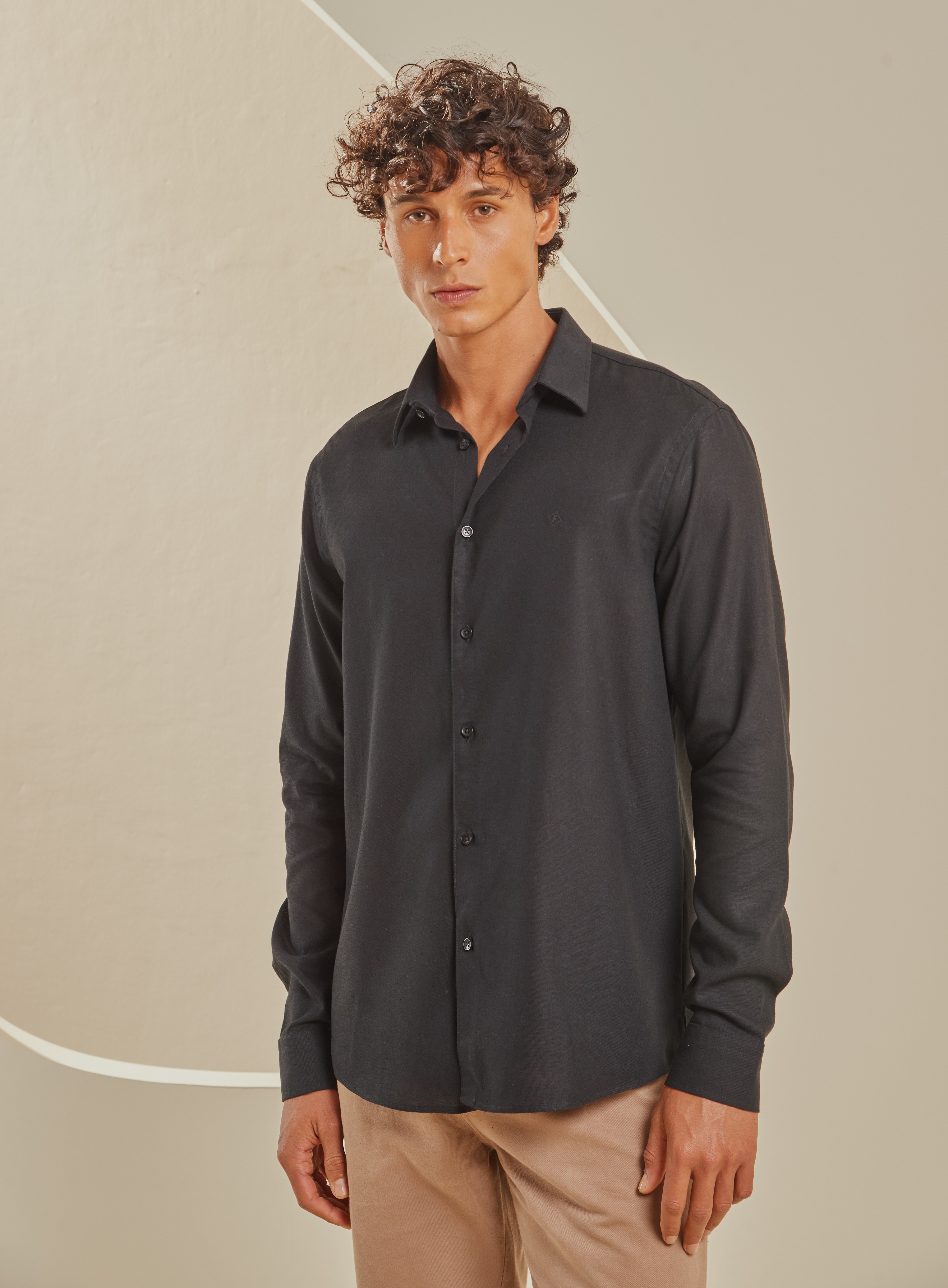 CAMISA LINHO RELAX G PRETO