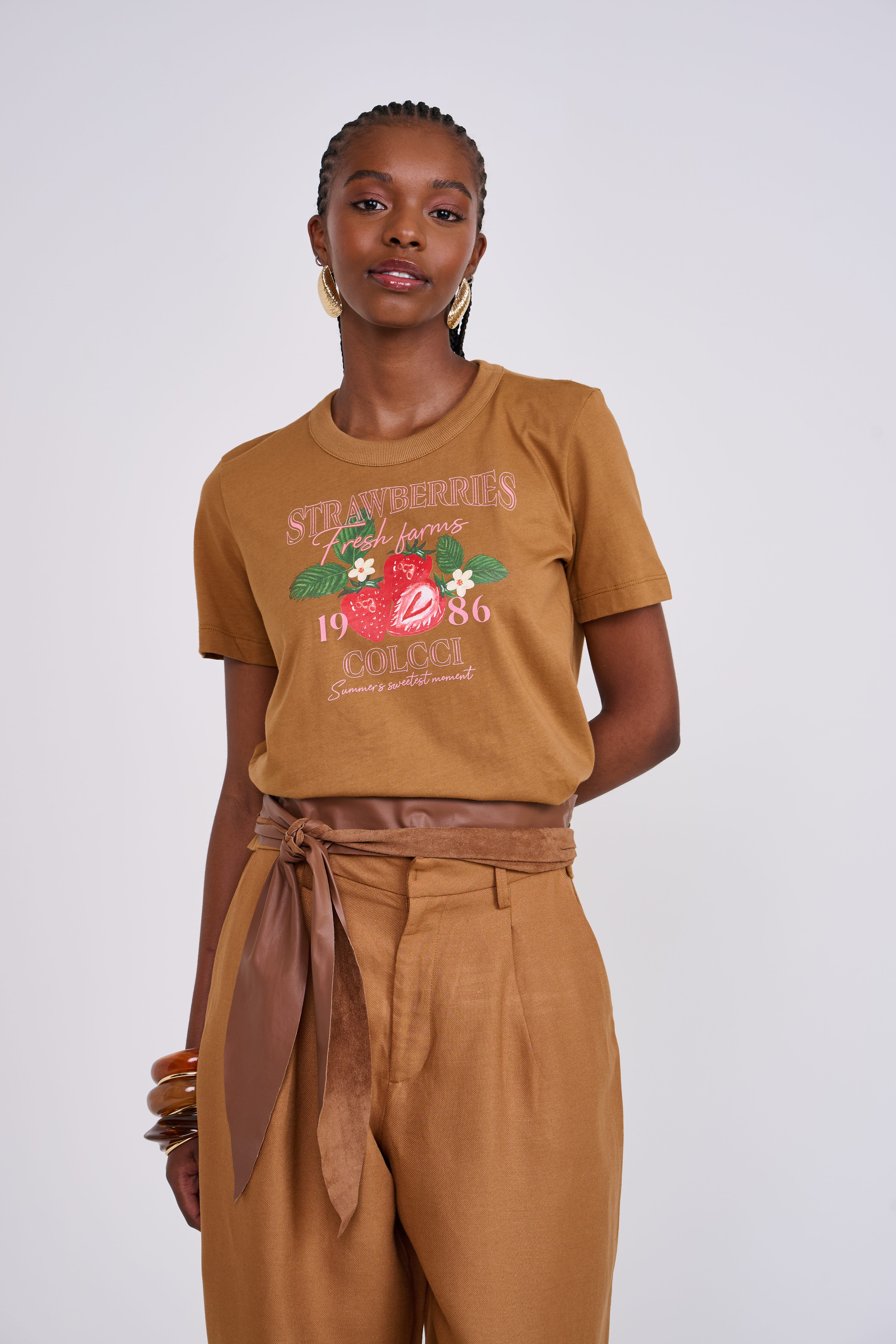 CAMISETA COLCCI M MARROM EVERMORE