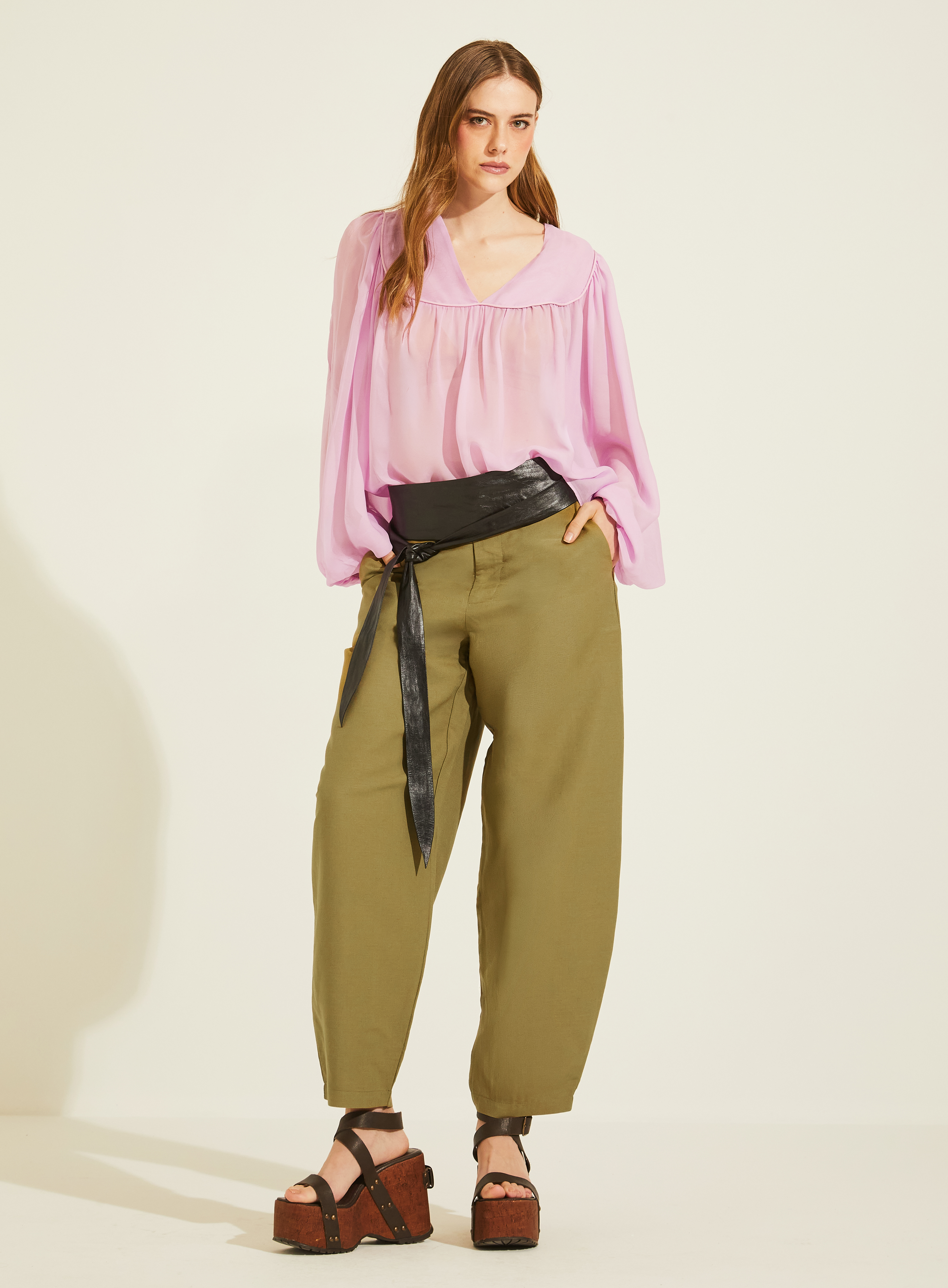 CALÇA LINHO PP VERDE CORSAIR
