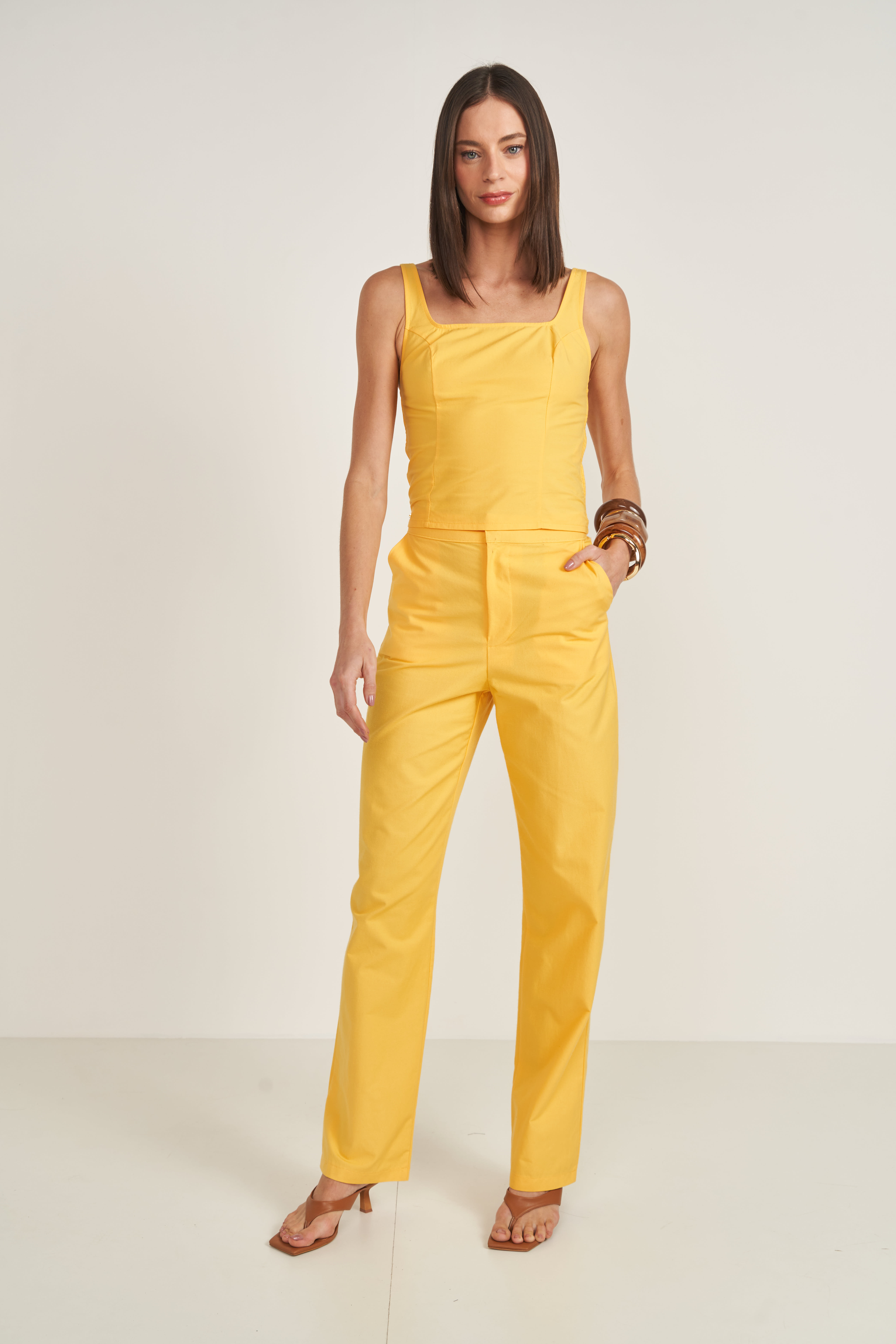 CALÇA COLCCI G AMARELO MACAO