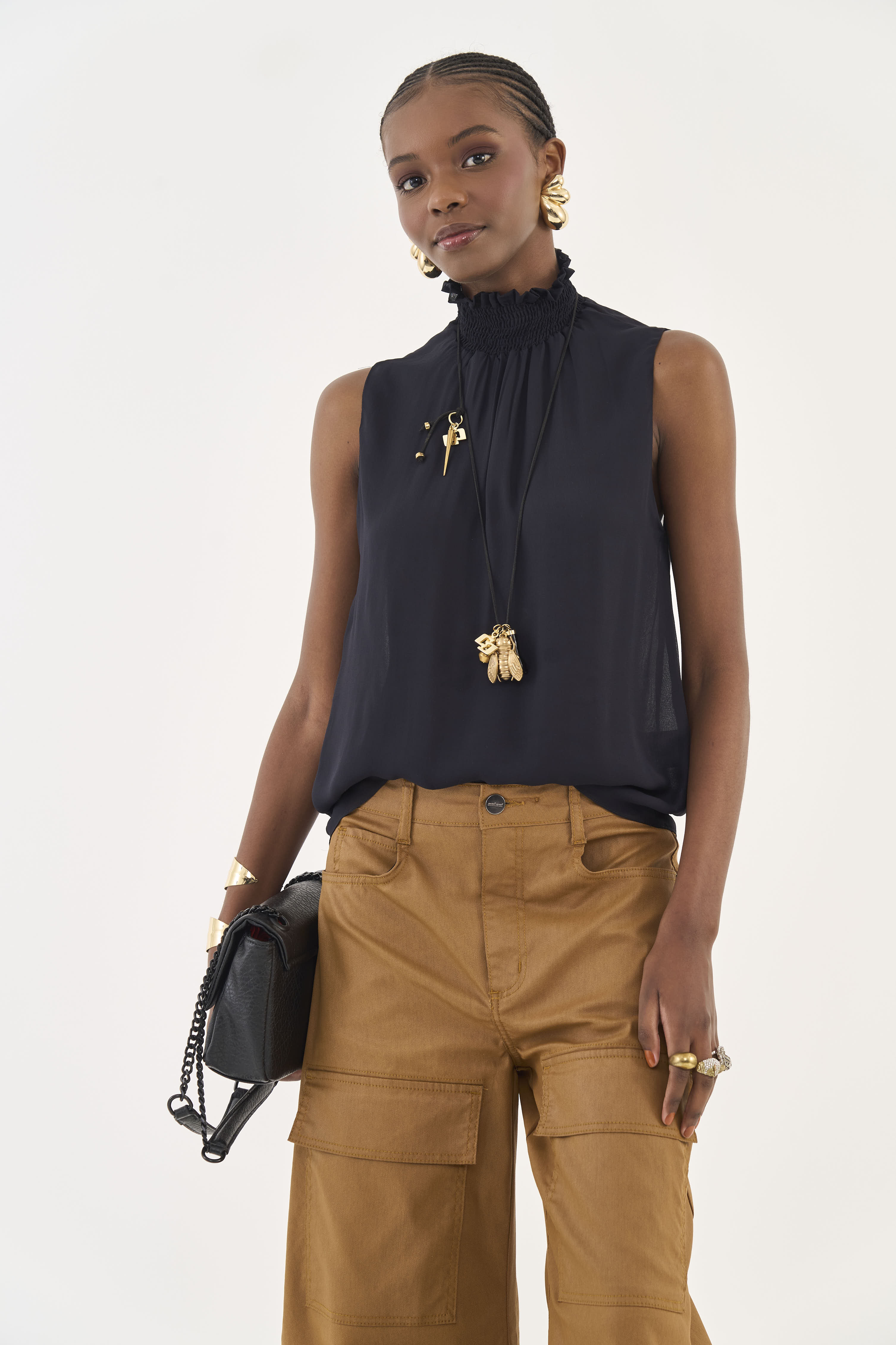 BLUSA COLCCI PP MARROM DROME