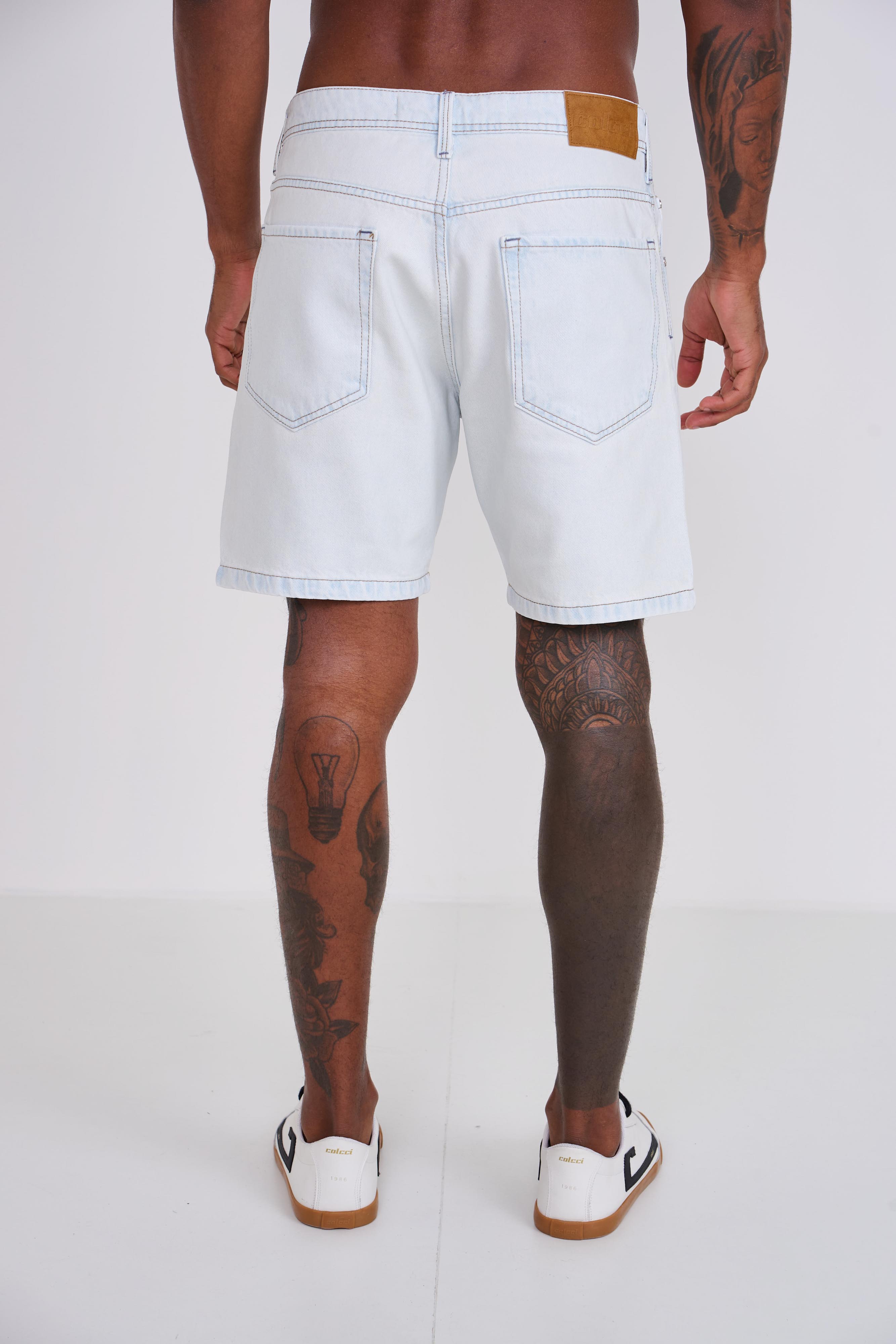 BERMUDA JEANS RESINADA BONA 40 INDIGO