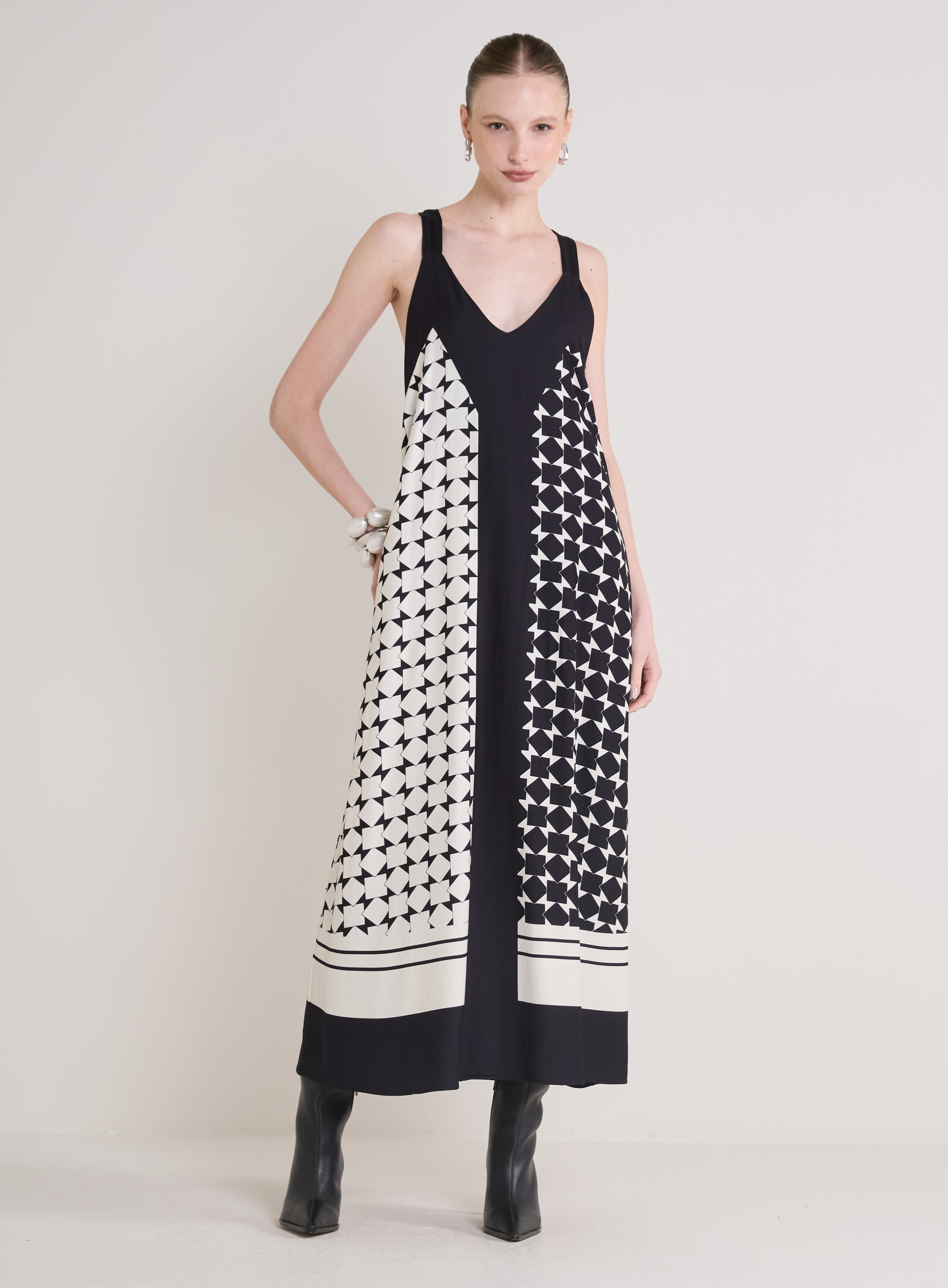 VESTIDO ESTAMPADO P BLOCK PATTERN