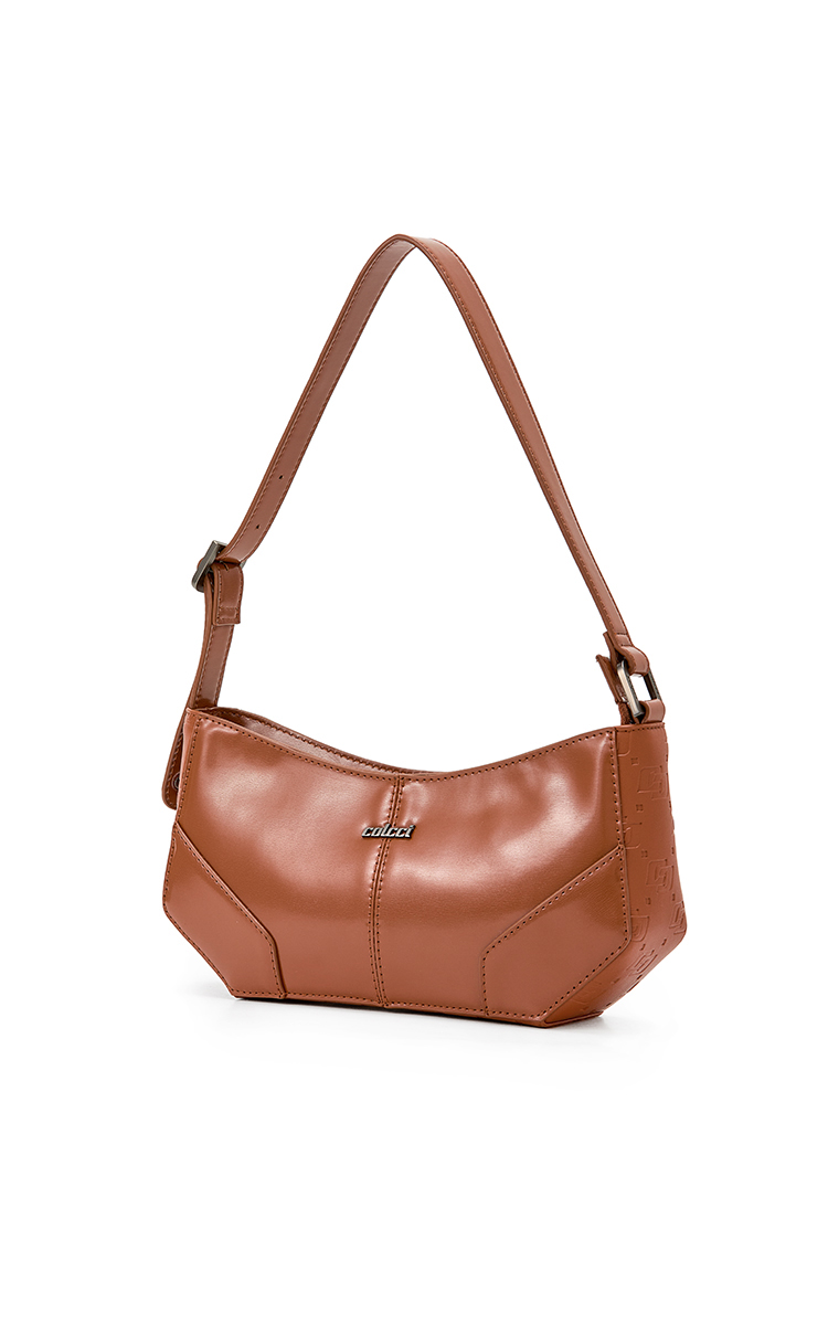 BOLSA COLCCI FEM SHOULDER BRAND U CARAMELO