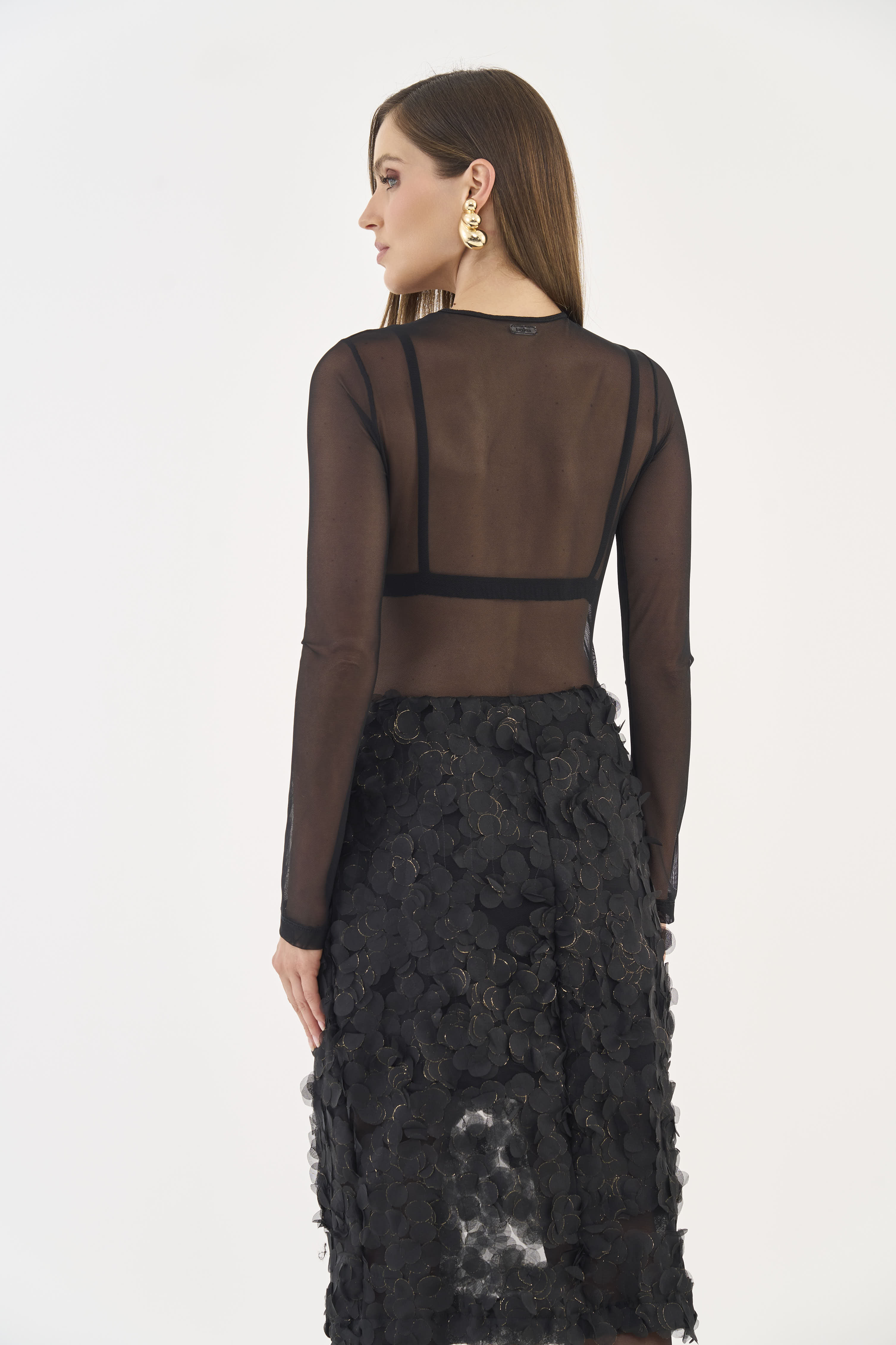 BLUSA TULE G PRETO