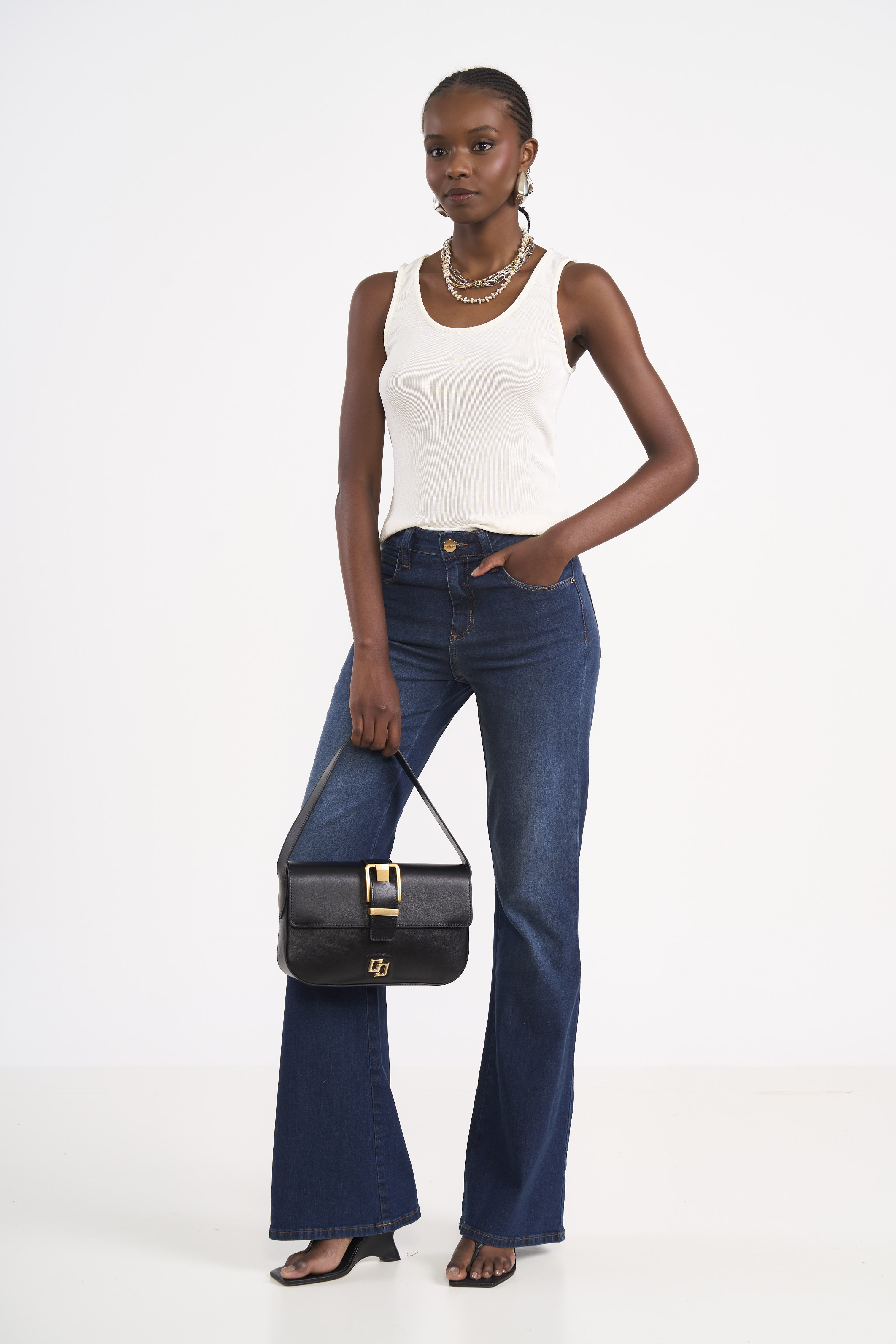 CALÇA JEANS BIA FLARE 38 INDIGO