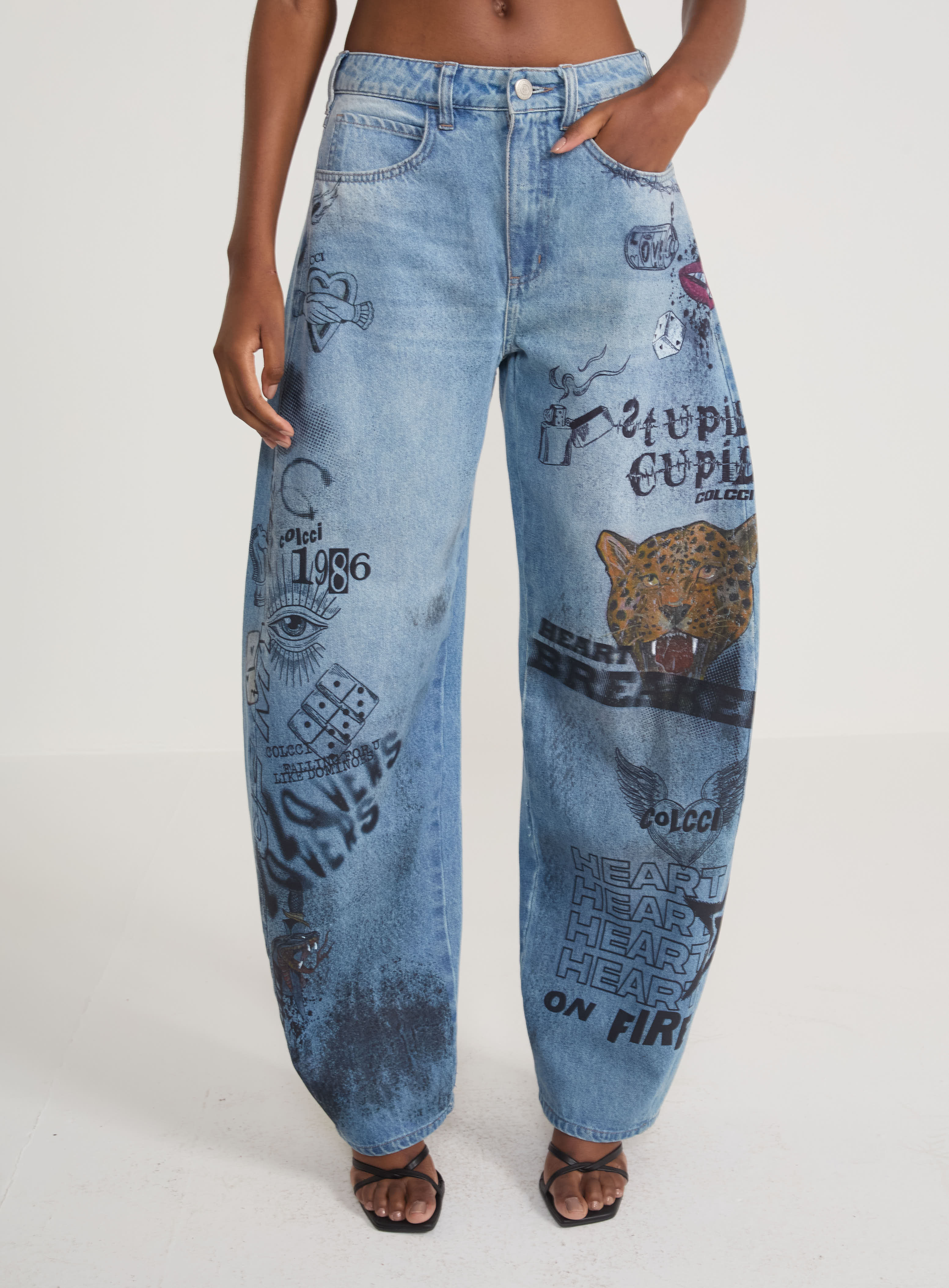 CALÇA JEANS BARRIL 40 NAO ESTAMP