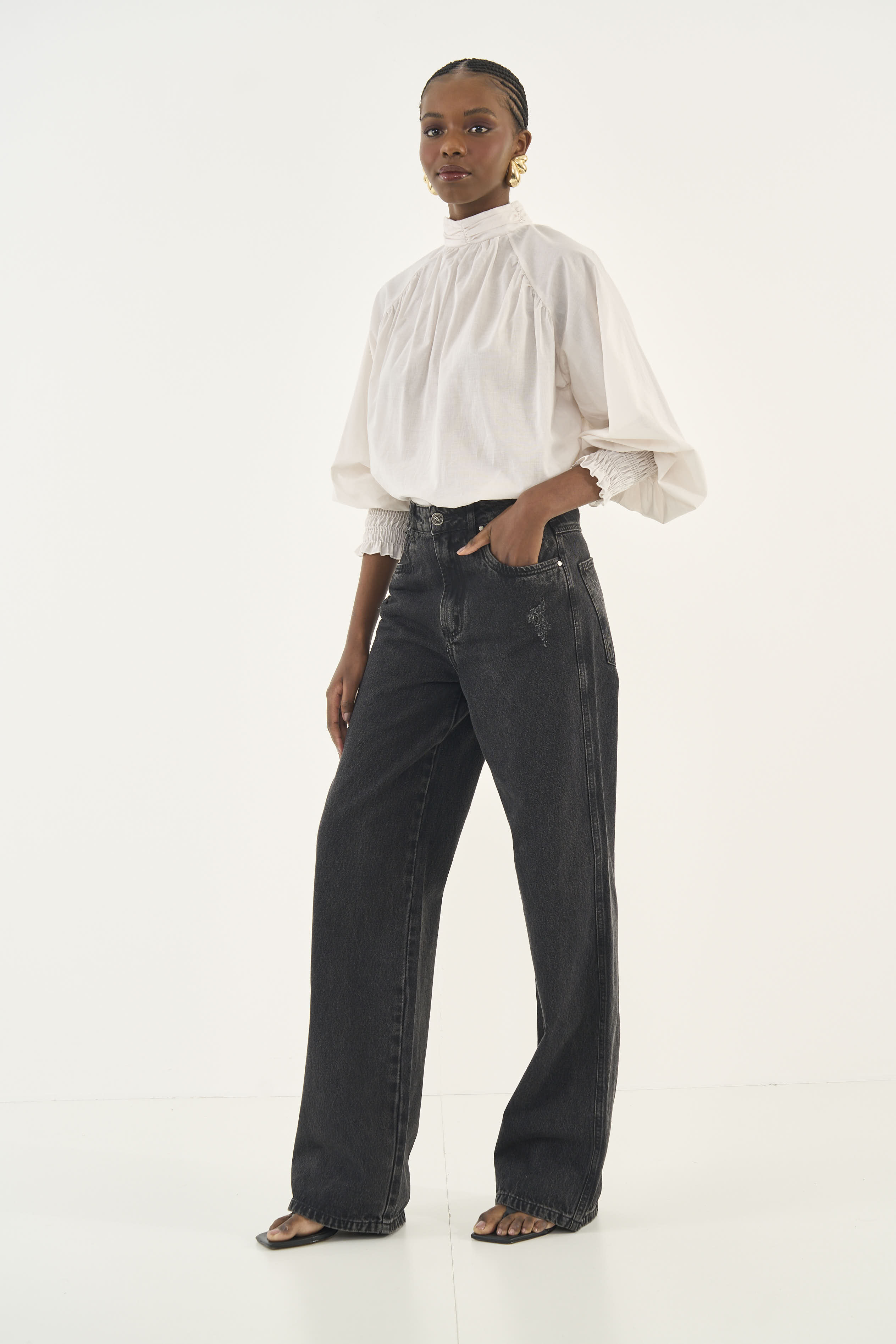 CALÇA JEANS JULIETTE 40 IND.PRETO