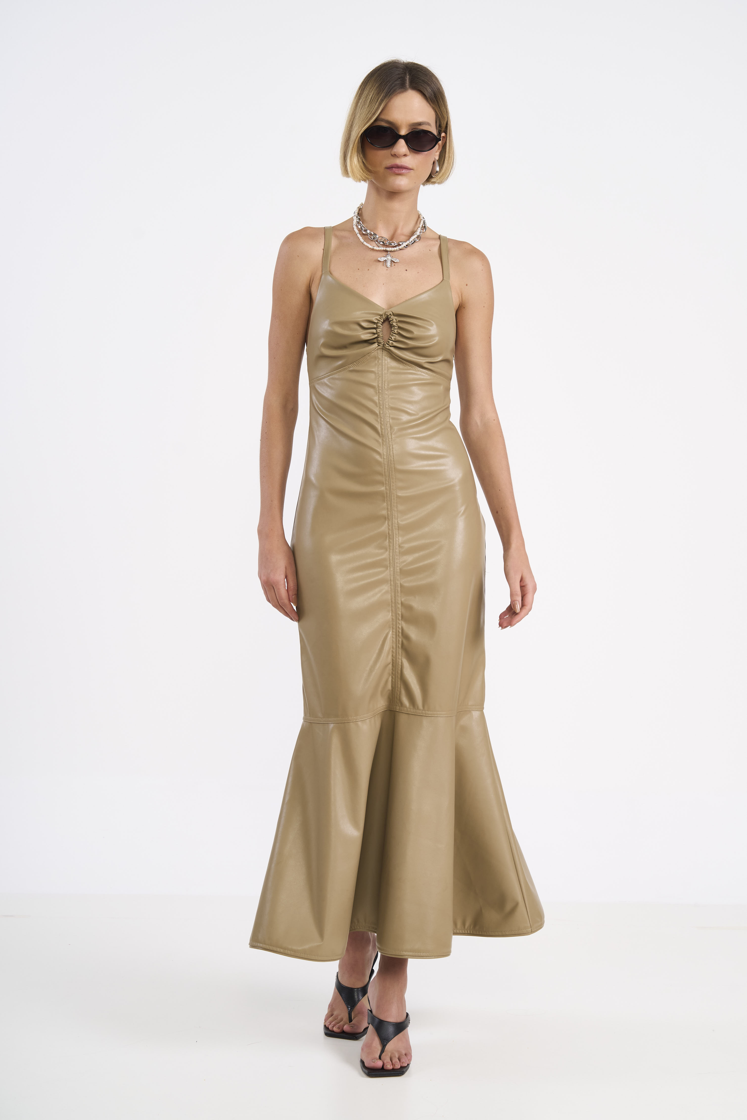 VESTIDO COLCCI M BEGE INCENSO