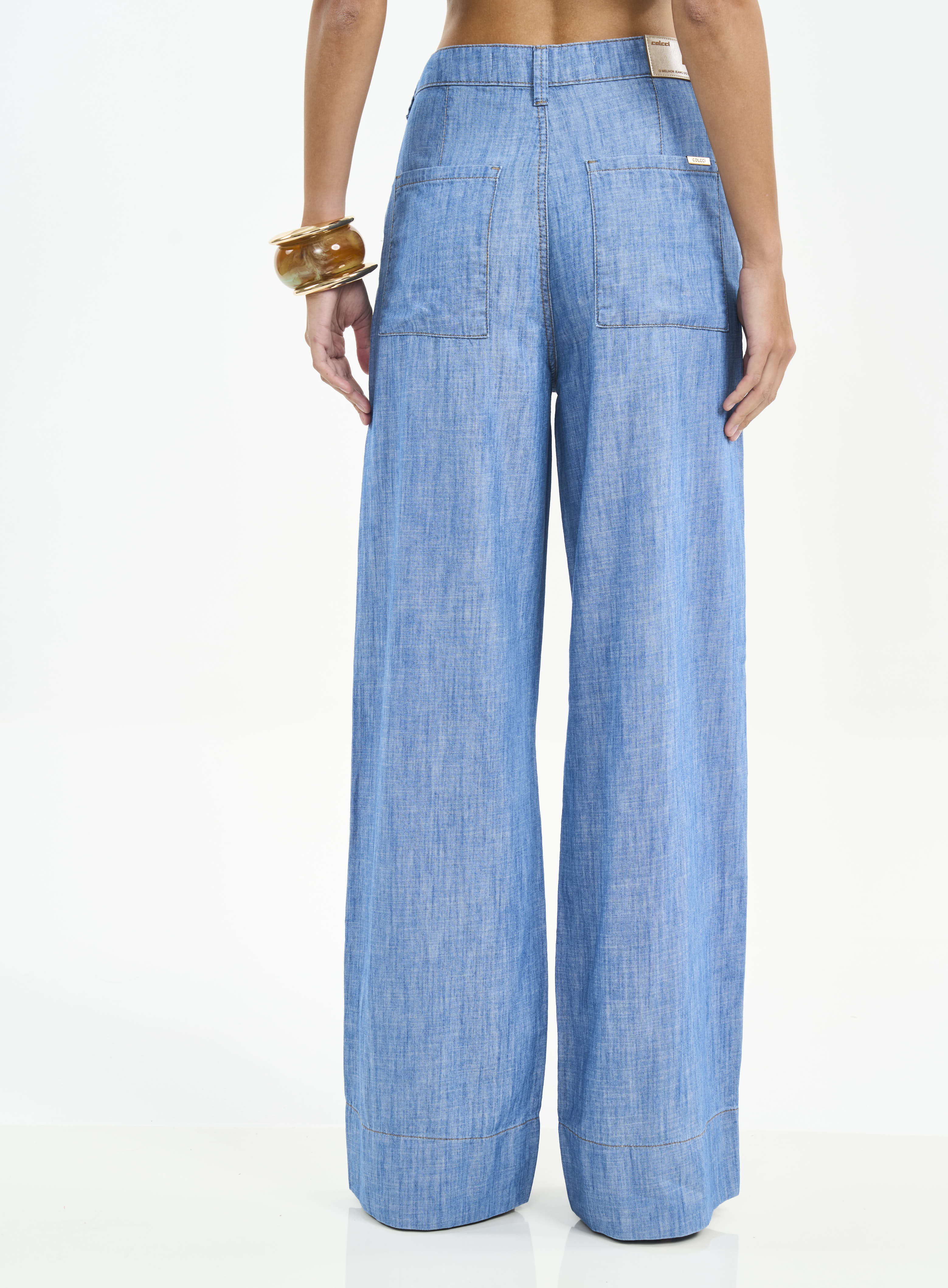CALÇA JEANS JOANA WIDE 38 INDIGO