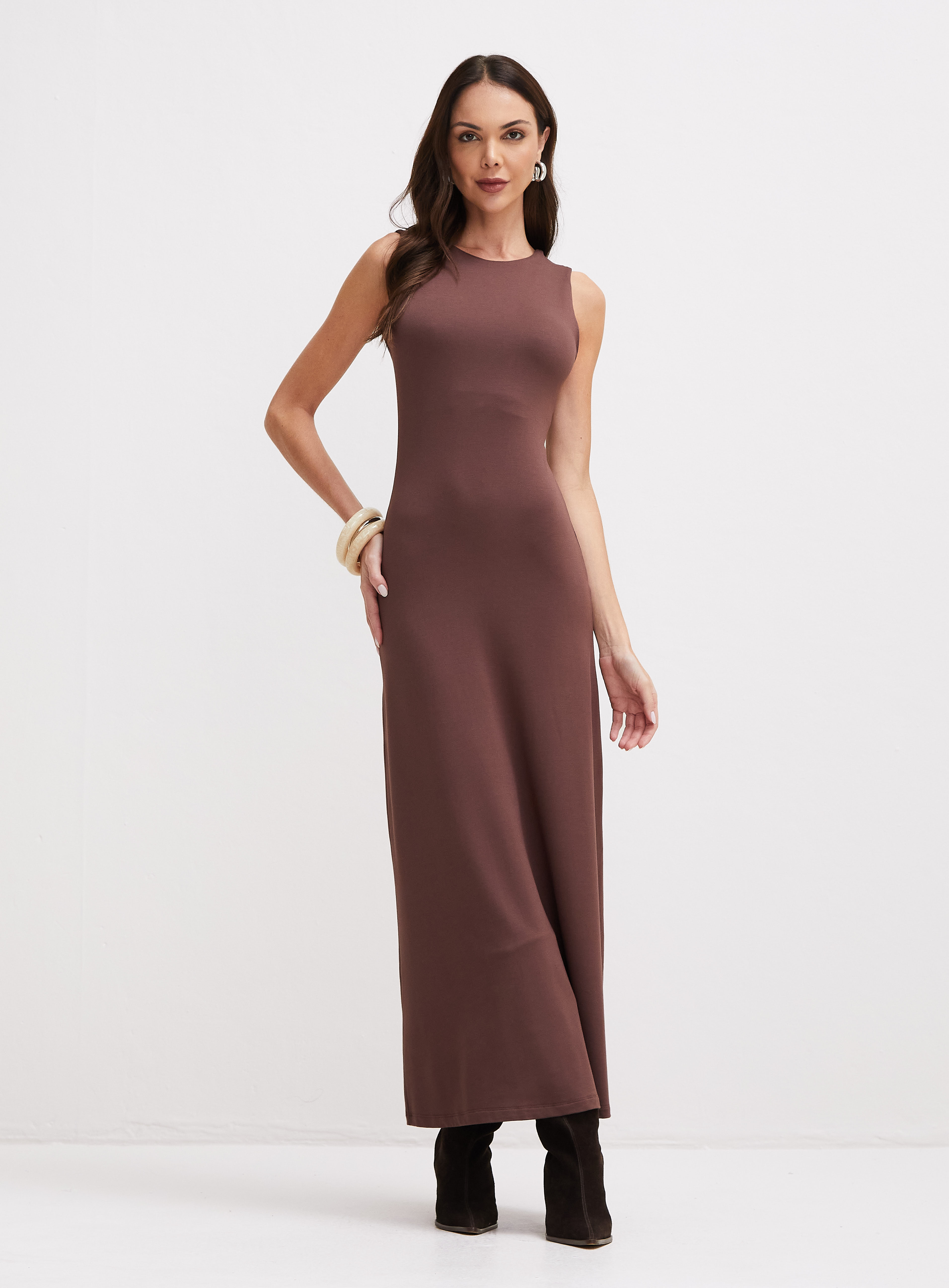 VESTIDO FORUM G MARROM BROWN SO