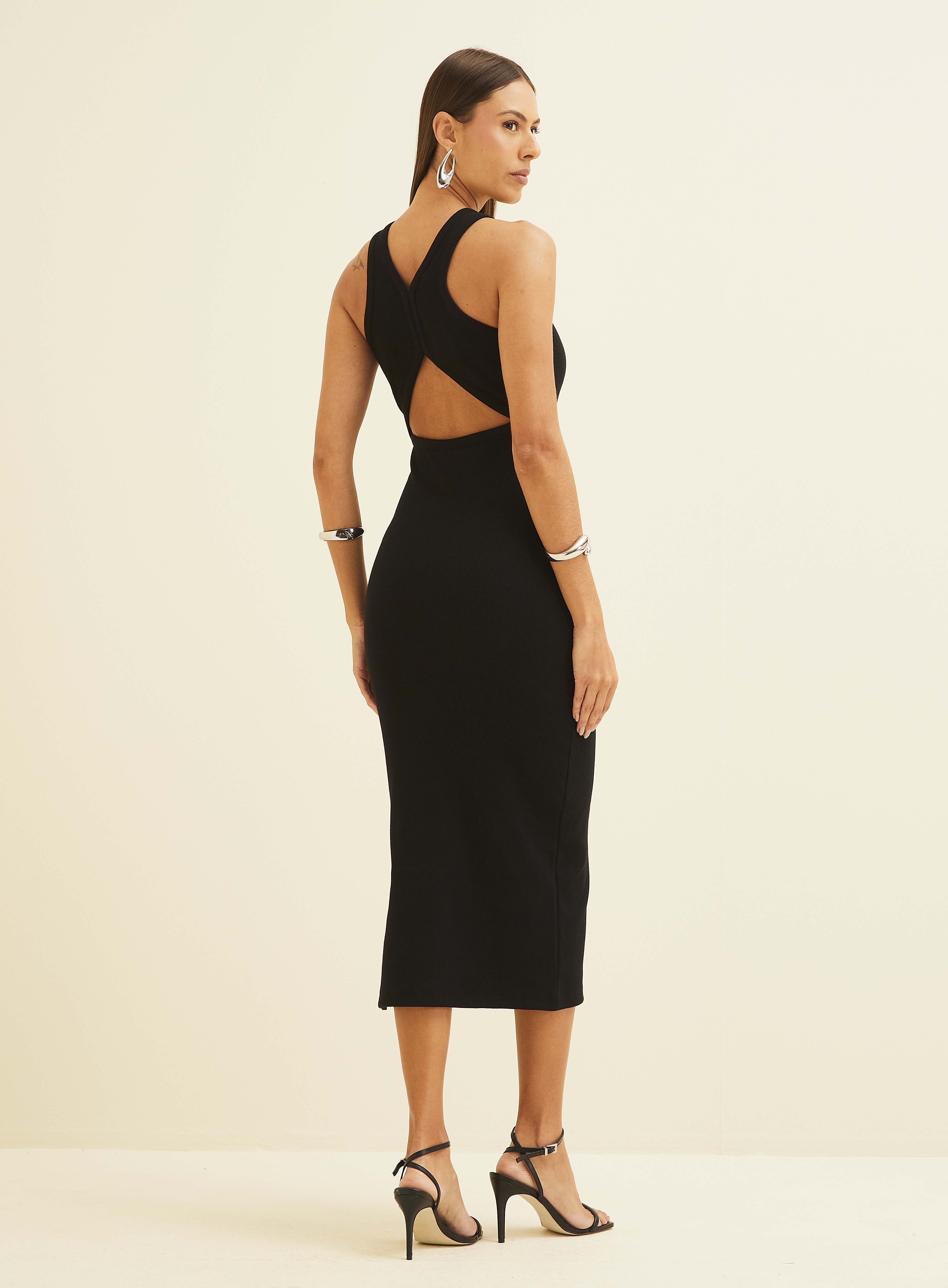 VESTIDO CANELADO G VERMELHO SPARKLY