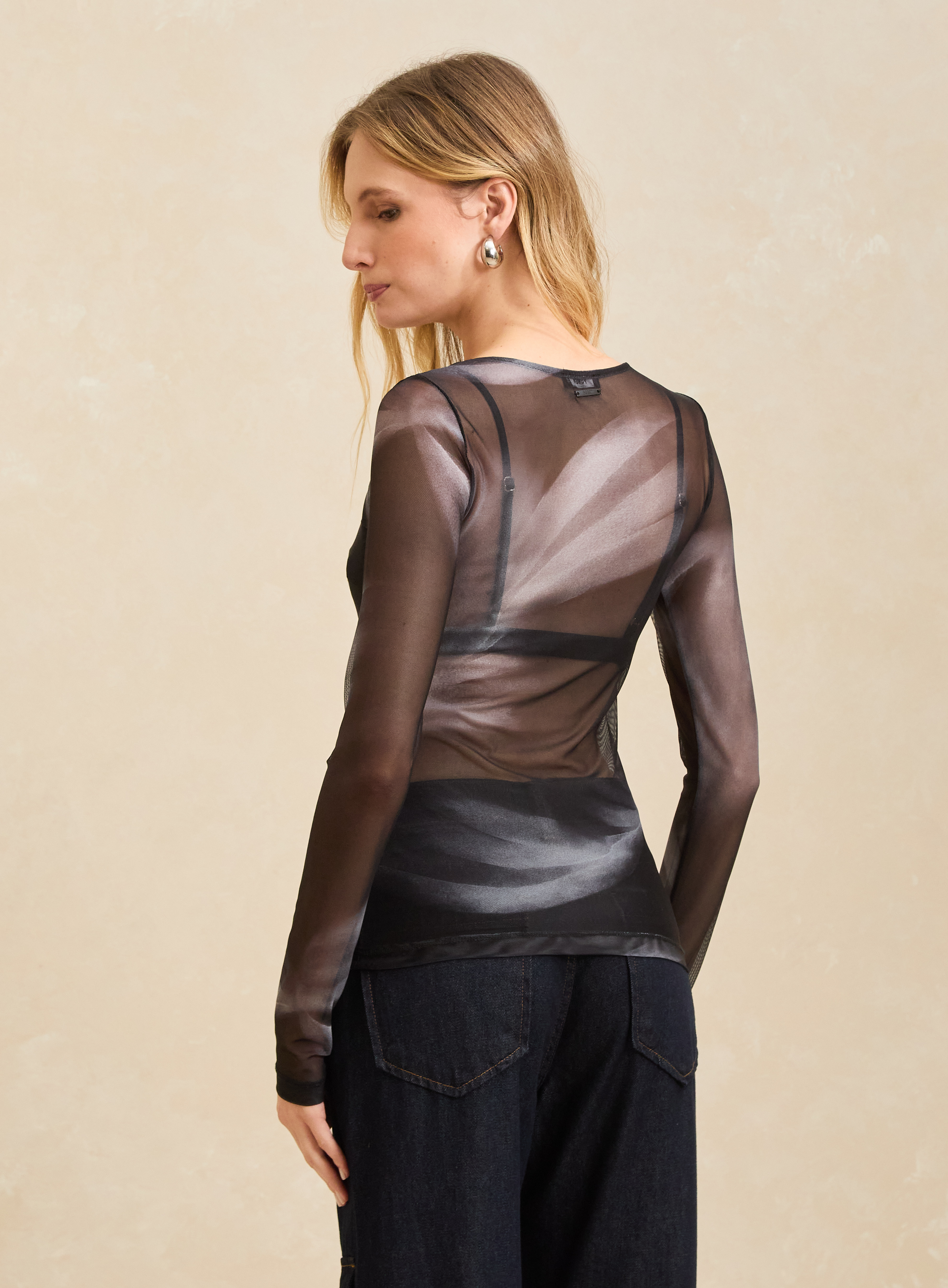 BLUSA TULE ESTAMPADO G BRUMA SUAVE II