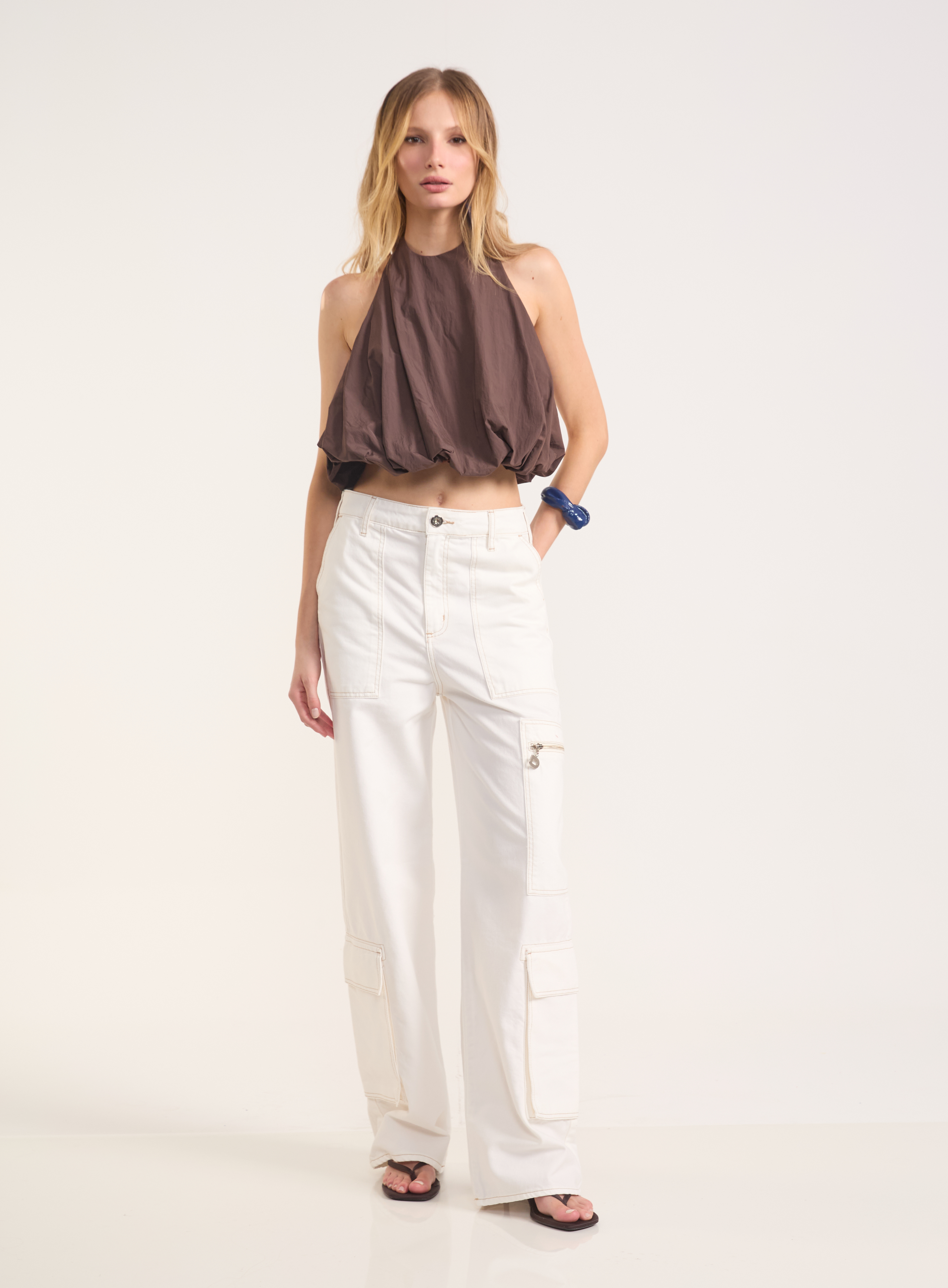 BLUSA COLCCI G MARROM TIRAMISU