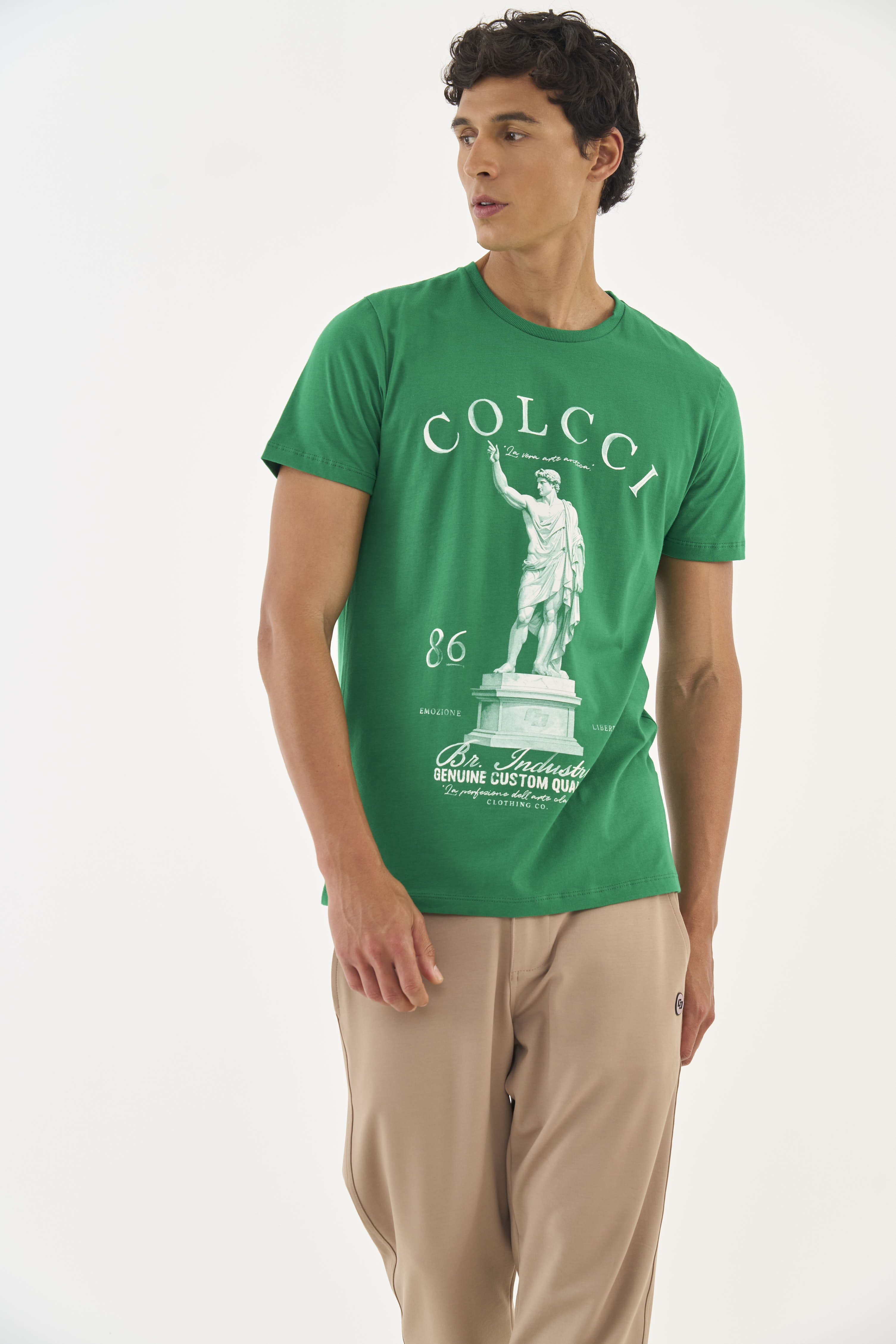 CAMISETA COLCCI G BEGE CINZAS