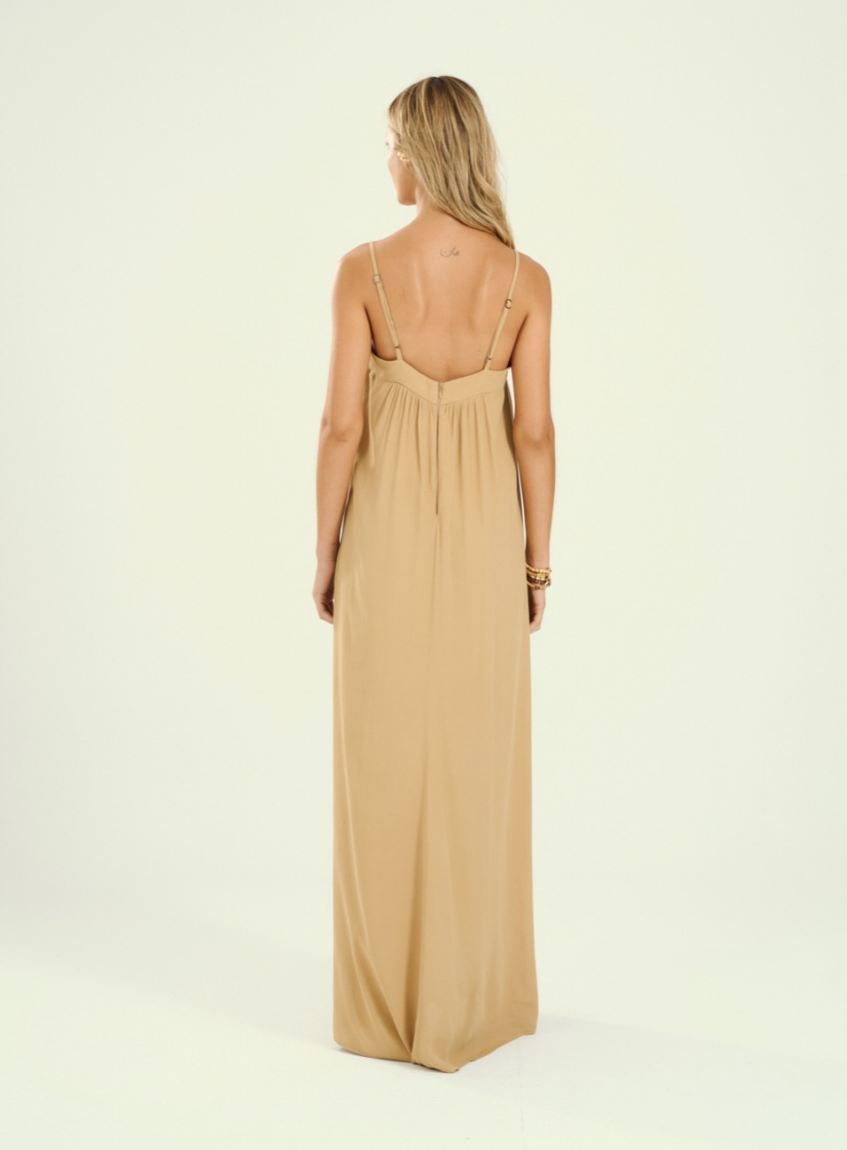 VESTIDO OPEN G BEGE ANDIROBA