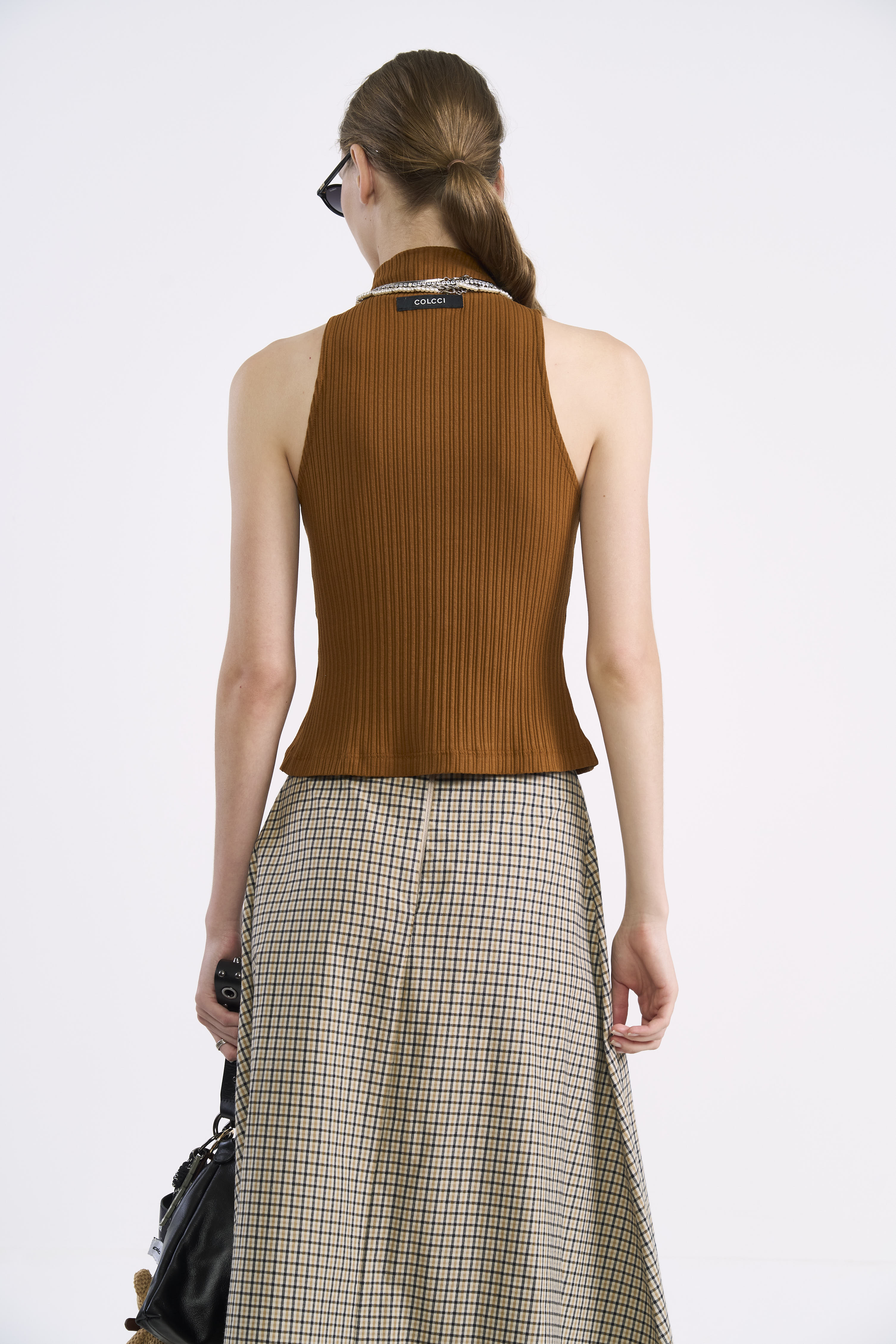 BLUSA CANELADA G MARROM DROME