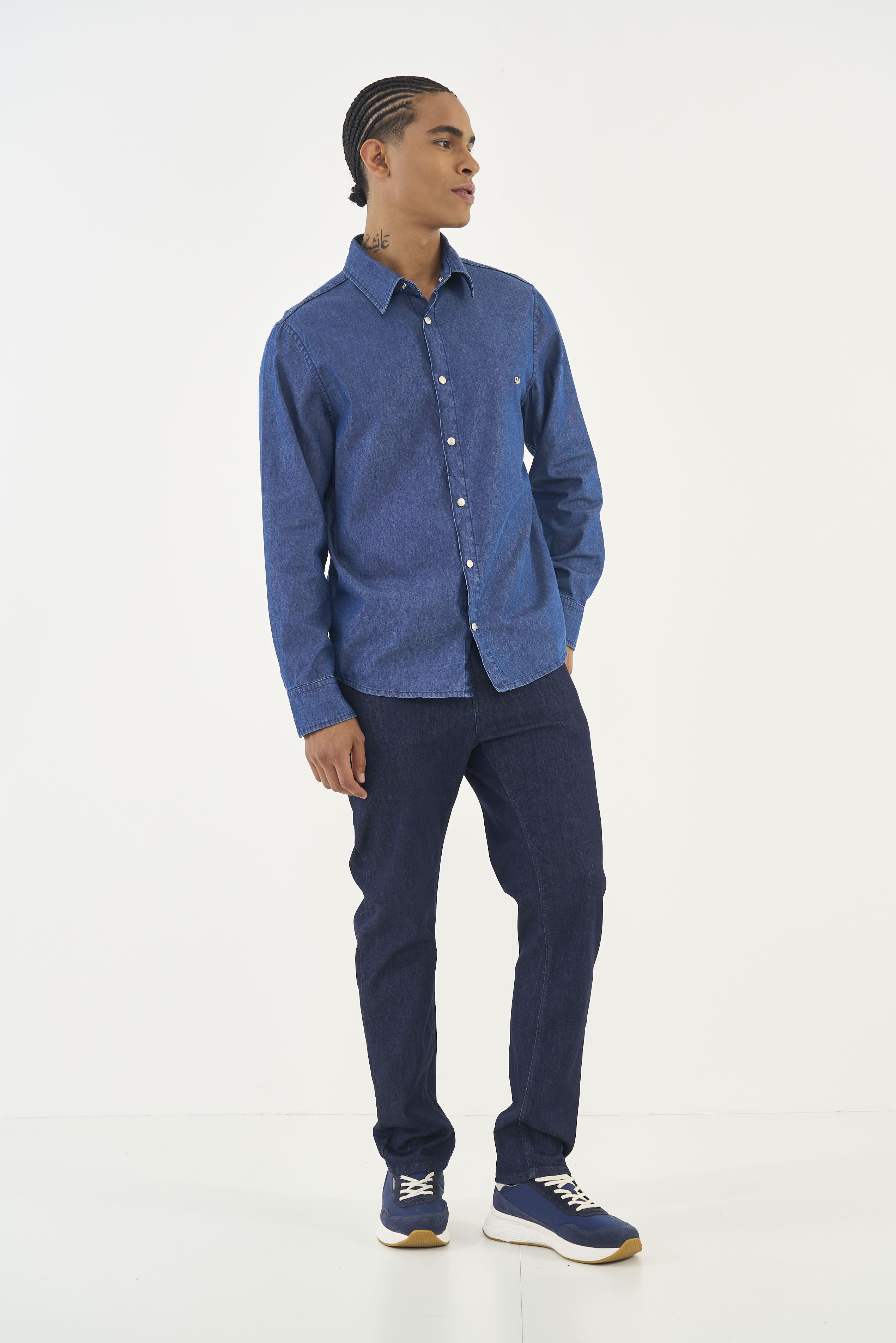 CAMISA JEANS THULIO GG INDIGO