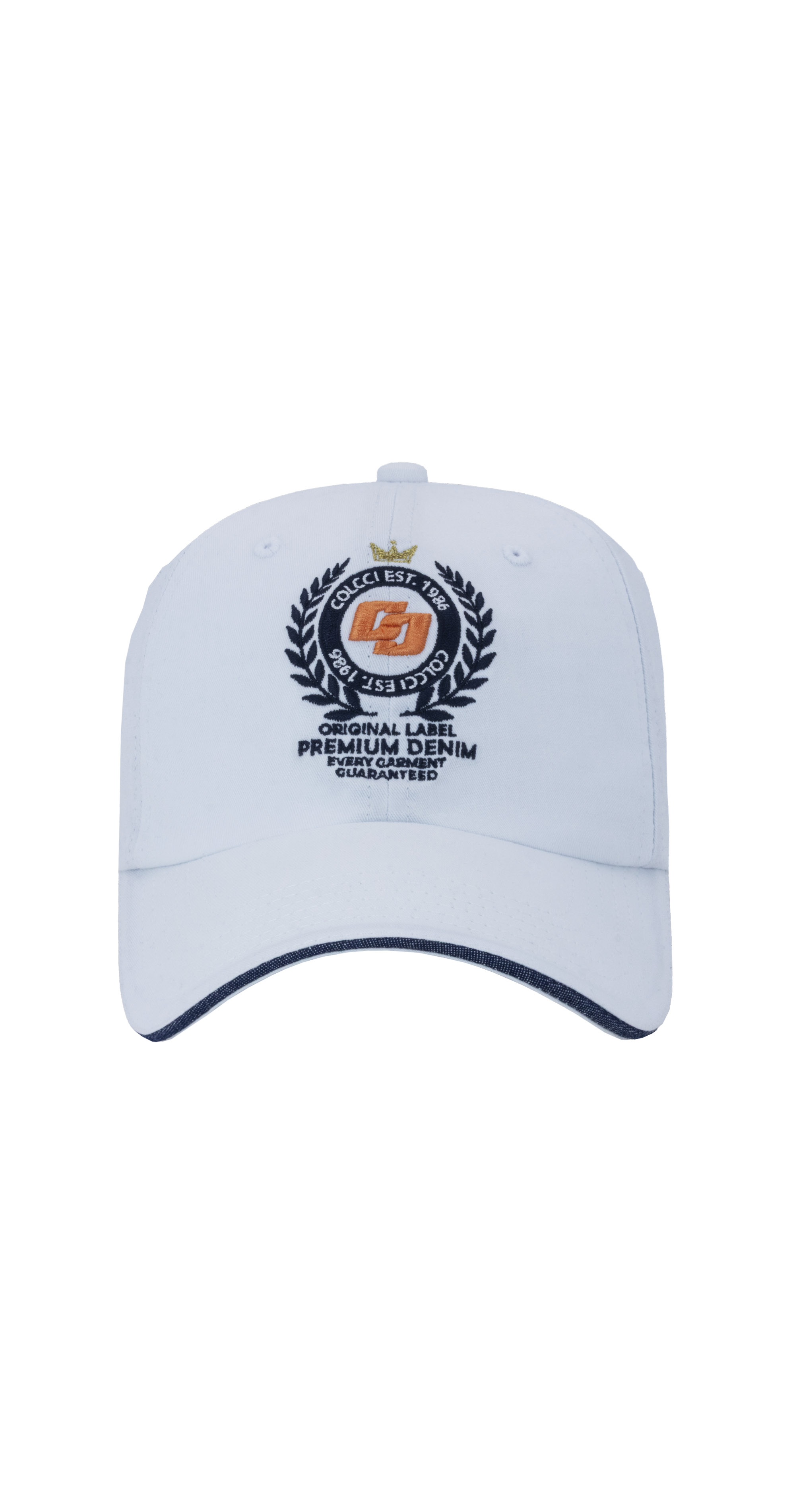 BONÉ COLCCI UNISSEX COM BORDADO FRONTAL U BRANCO