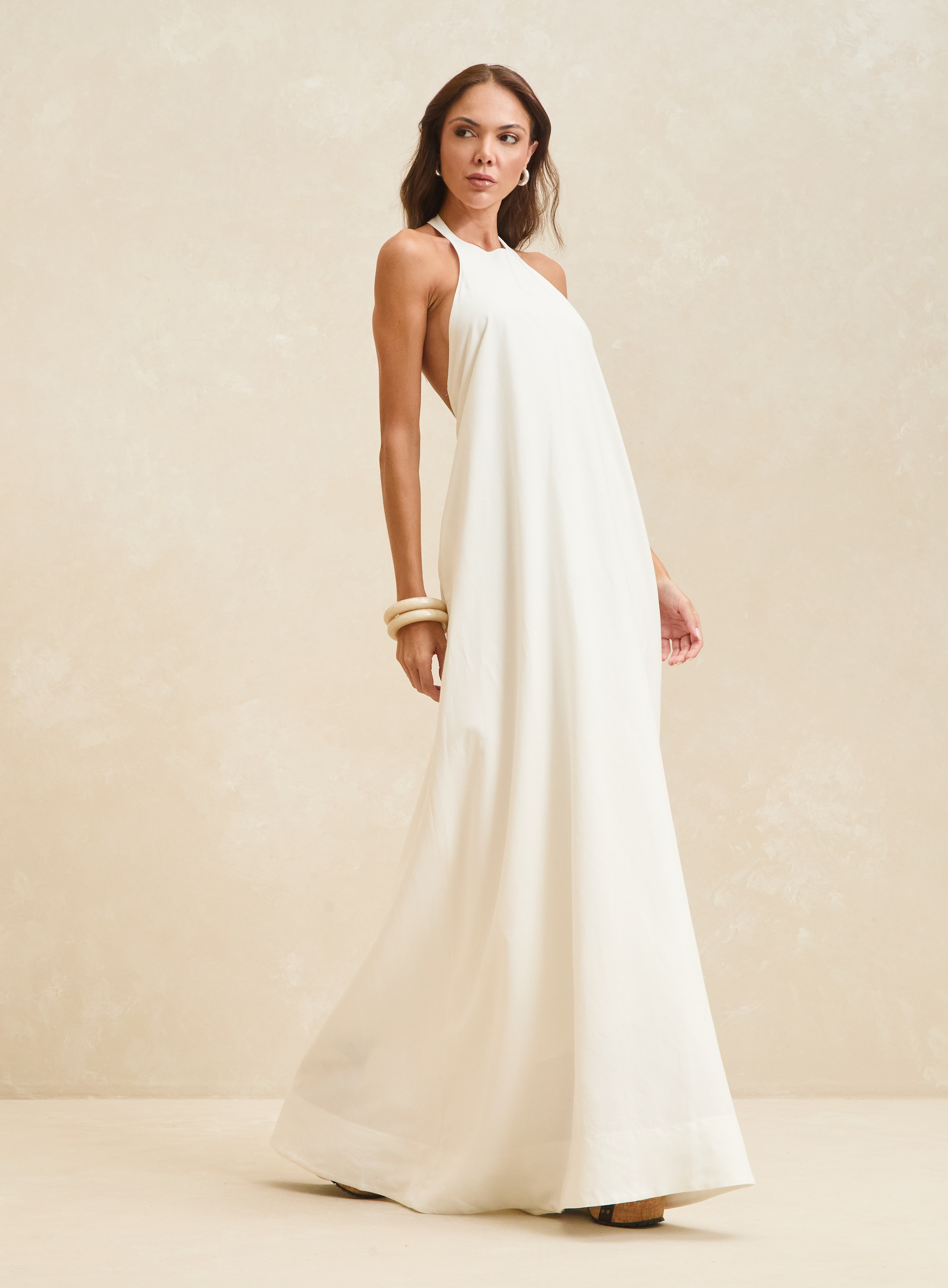 VESTIDO LINHO P OFF SHELL