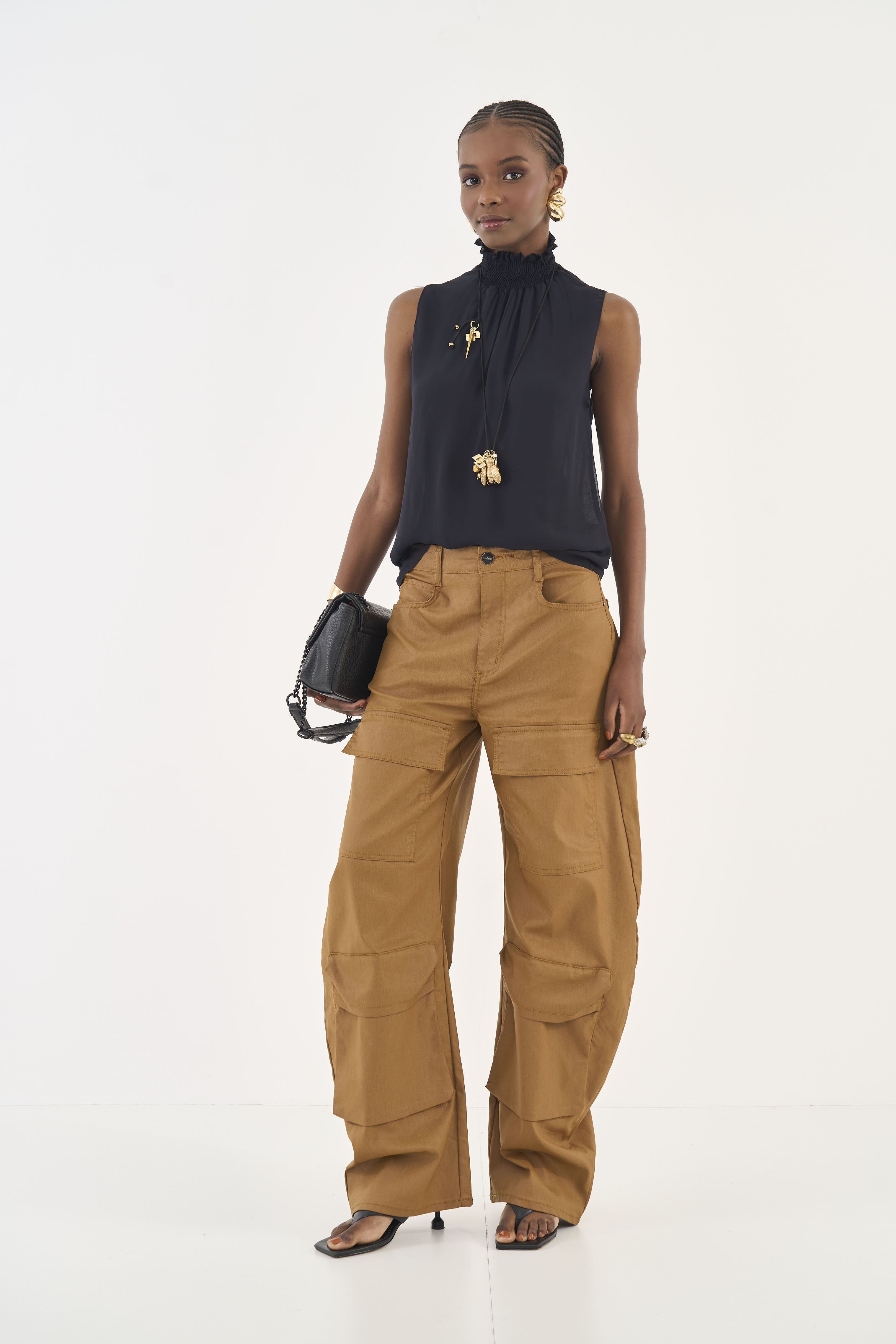BLUSA COLCCI PP MARROM DROME
