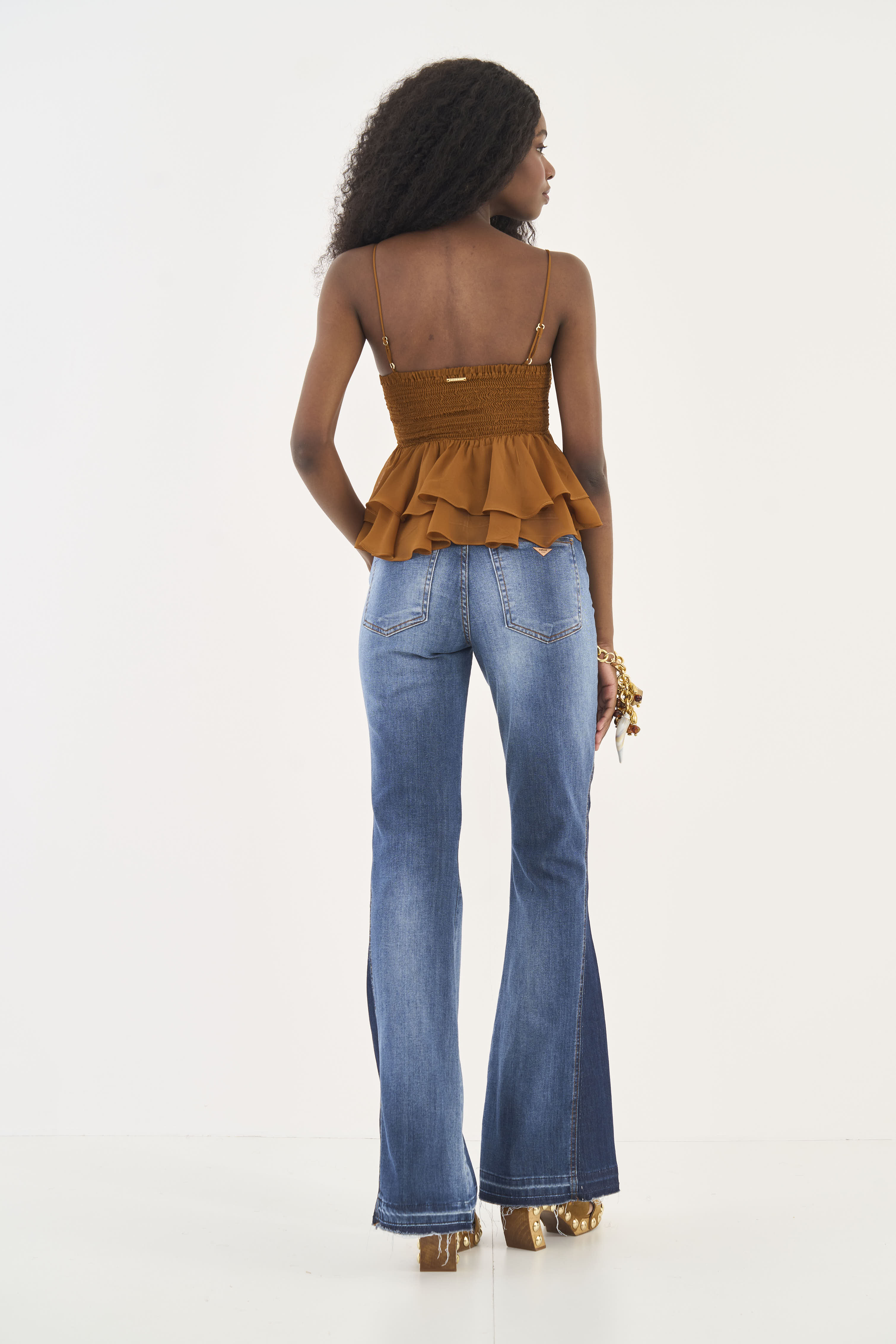 CALÇA JEANS BIA FLARE 34 INDIGO