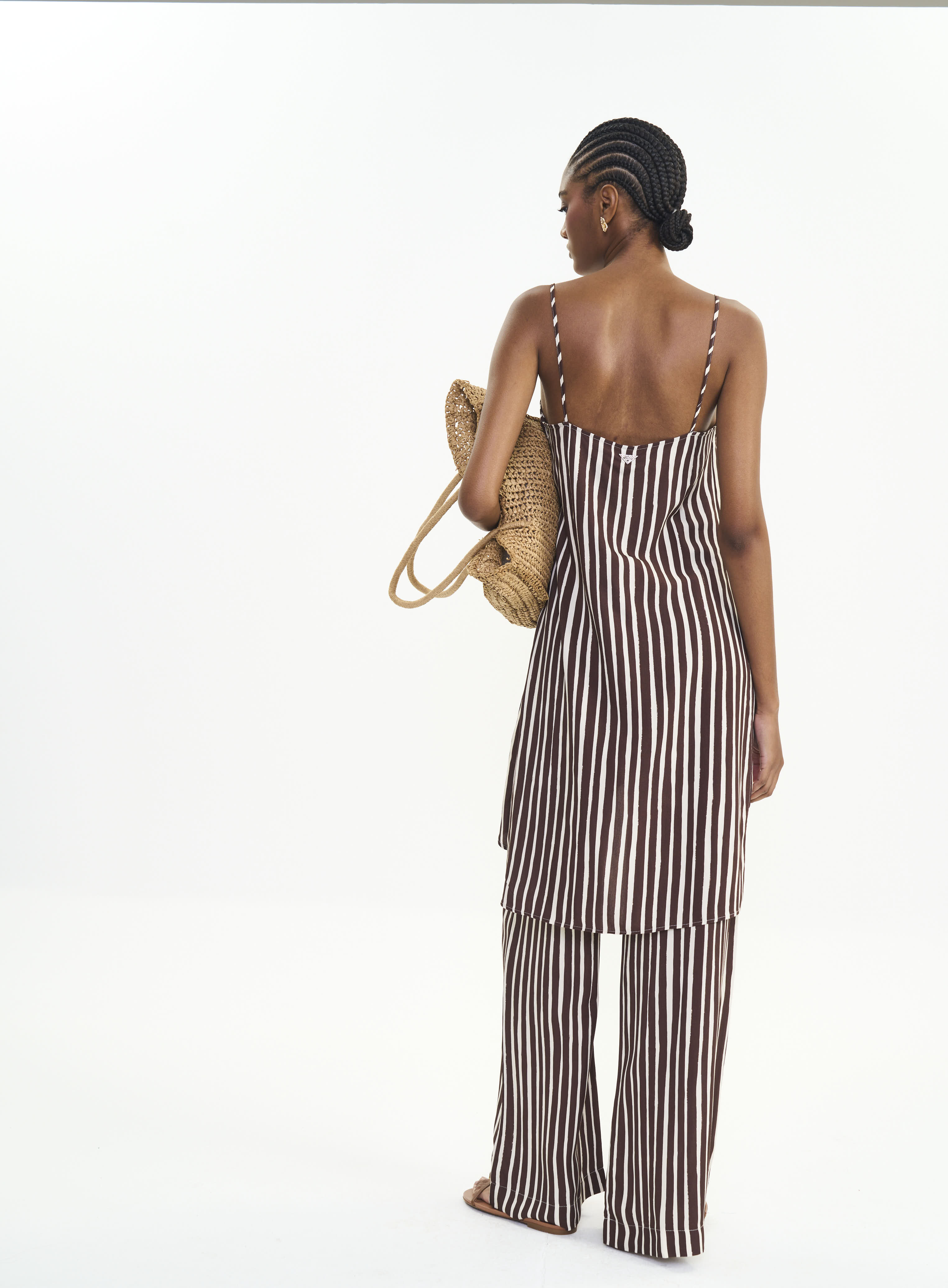 CALÇA ESTAMPADA M LISTRAS MAIORES