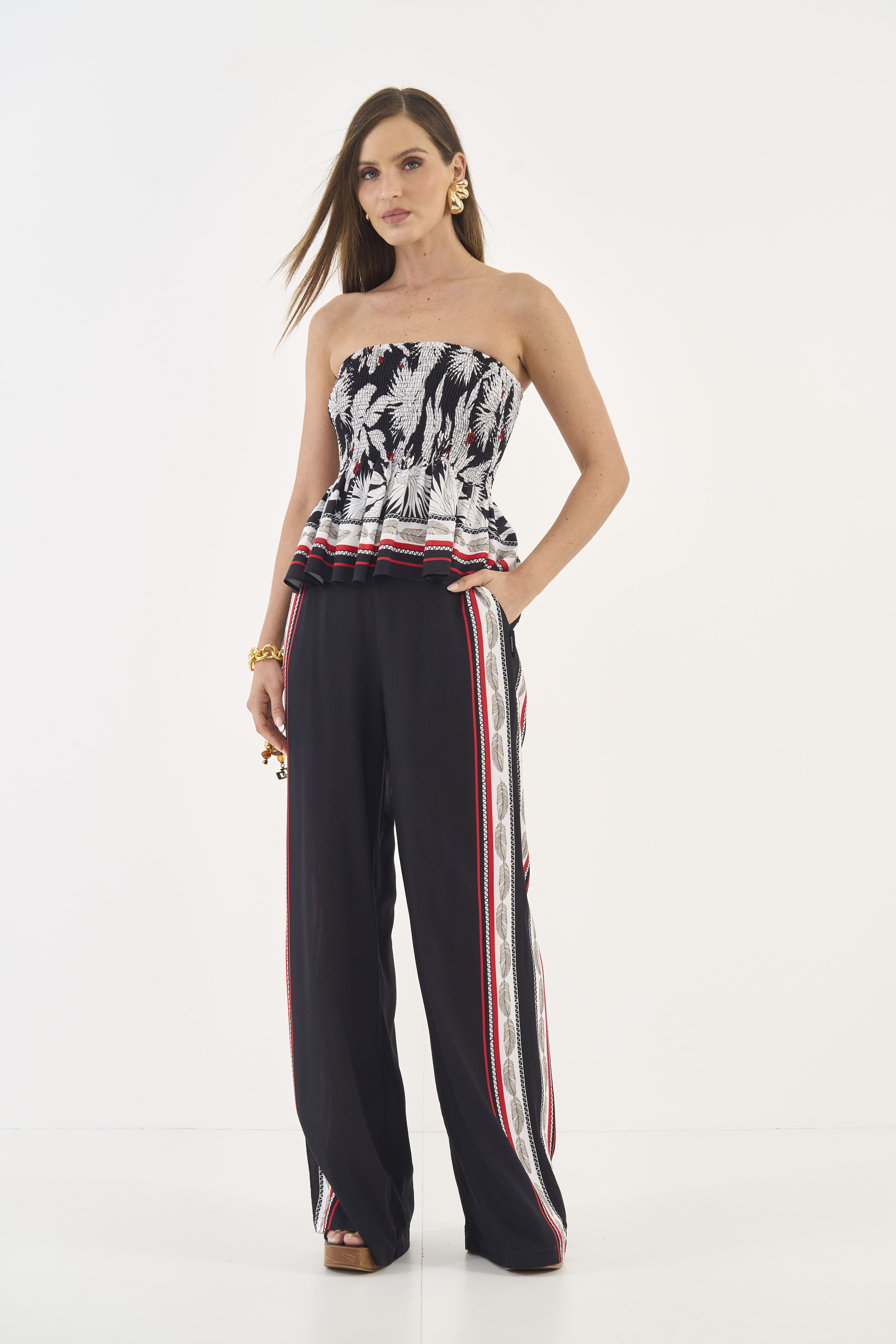 BLUSA ESTAMPADA PP NOIR BOTANIC.II