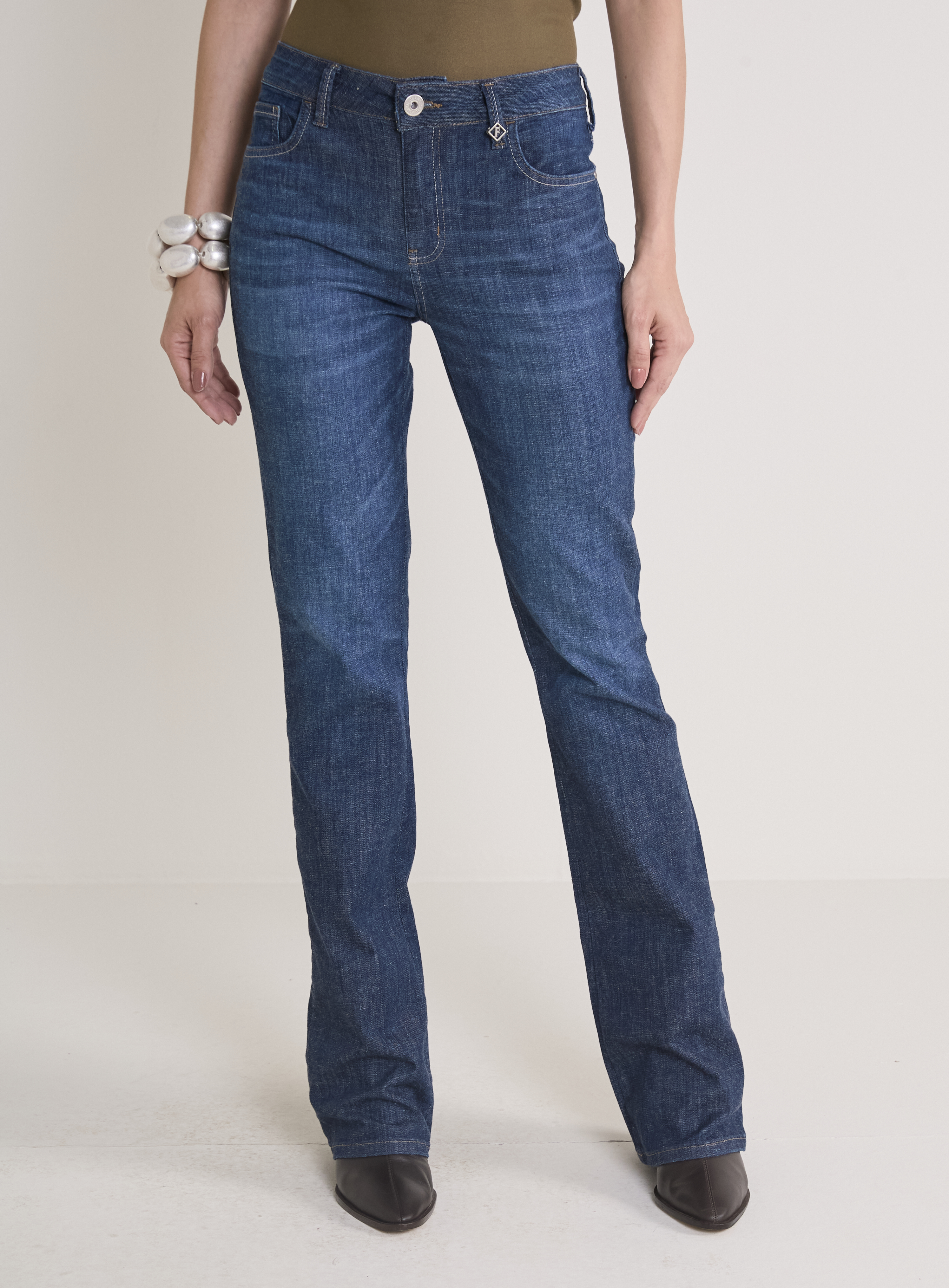 CALÇA JEANS BOOT CUT 42 INDIGO