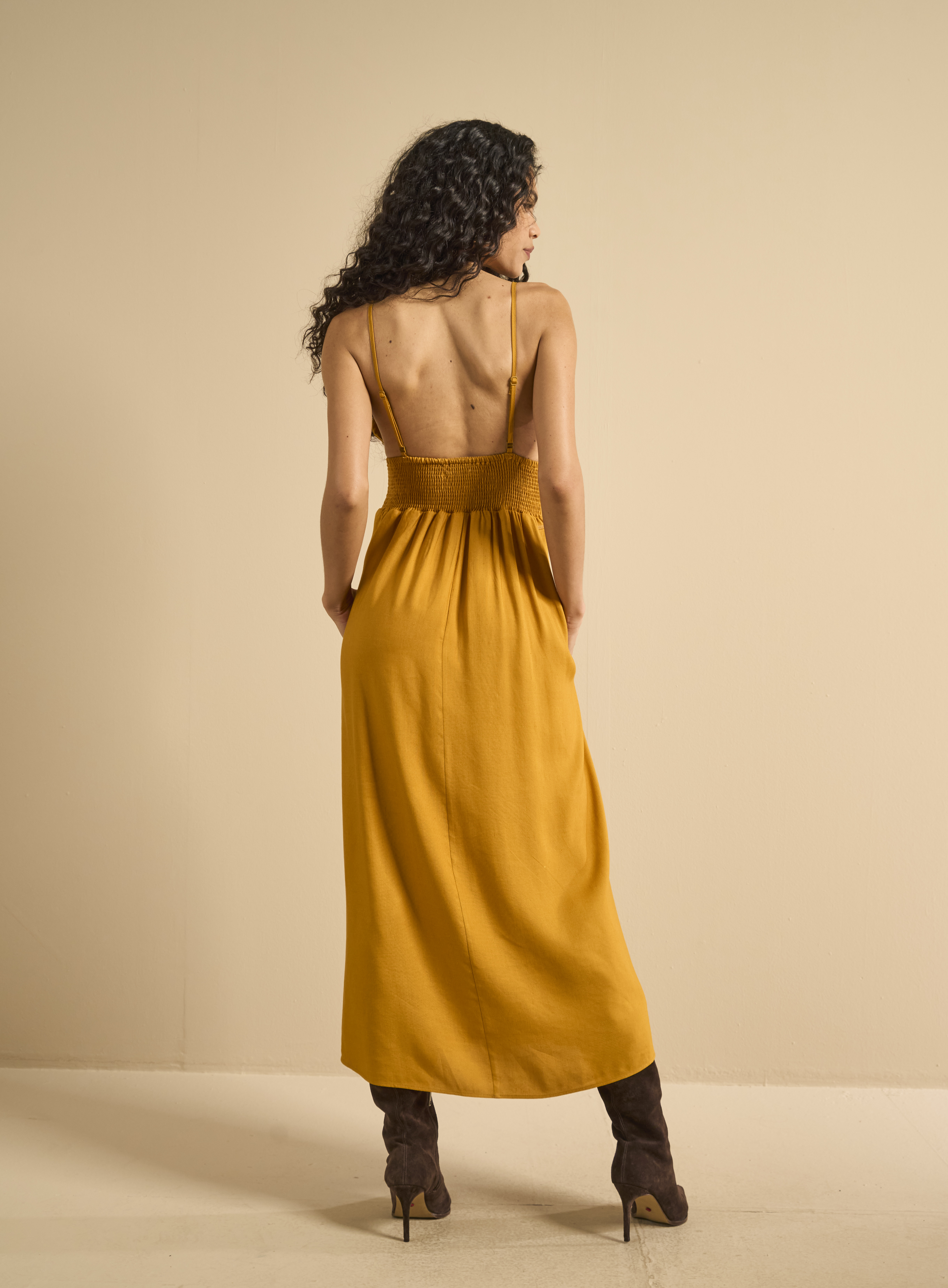 VESTIDO LINHO P AMARELO SWIFT